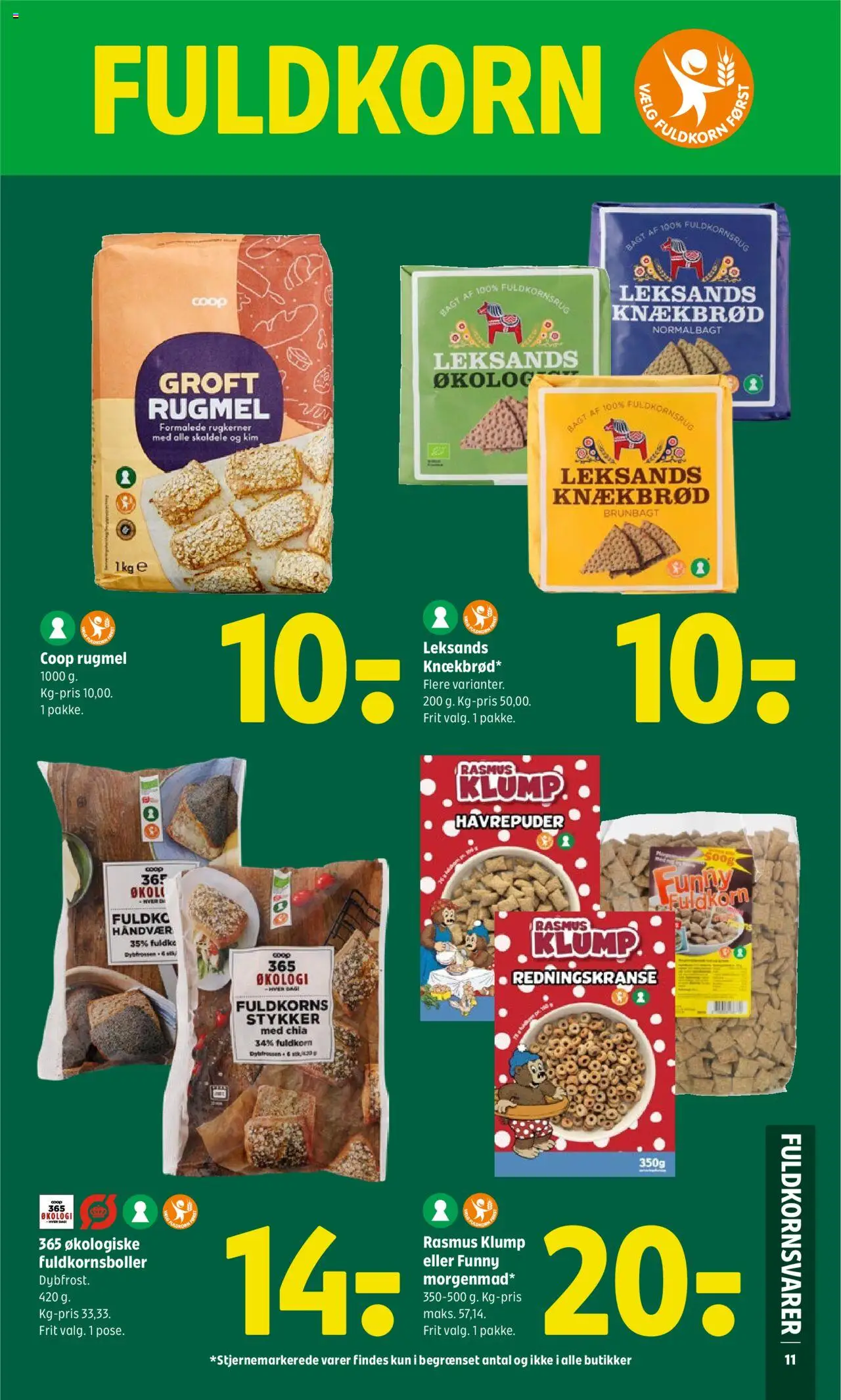 Coop 365 Tilbudsavis gyldig fra 21.08.2025 | Side: 13 | Produkter: Knækbrød
