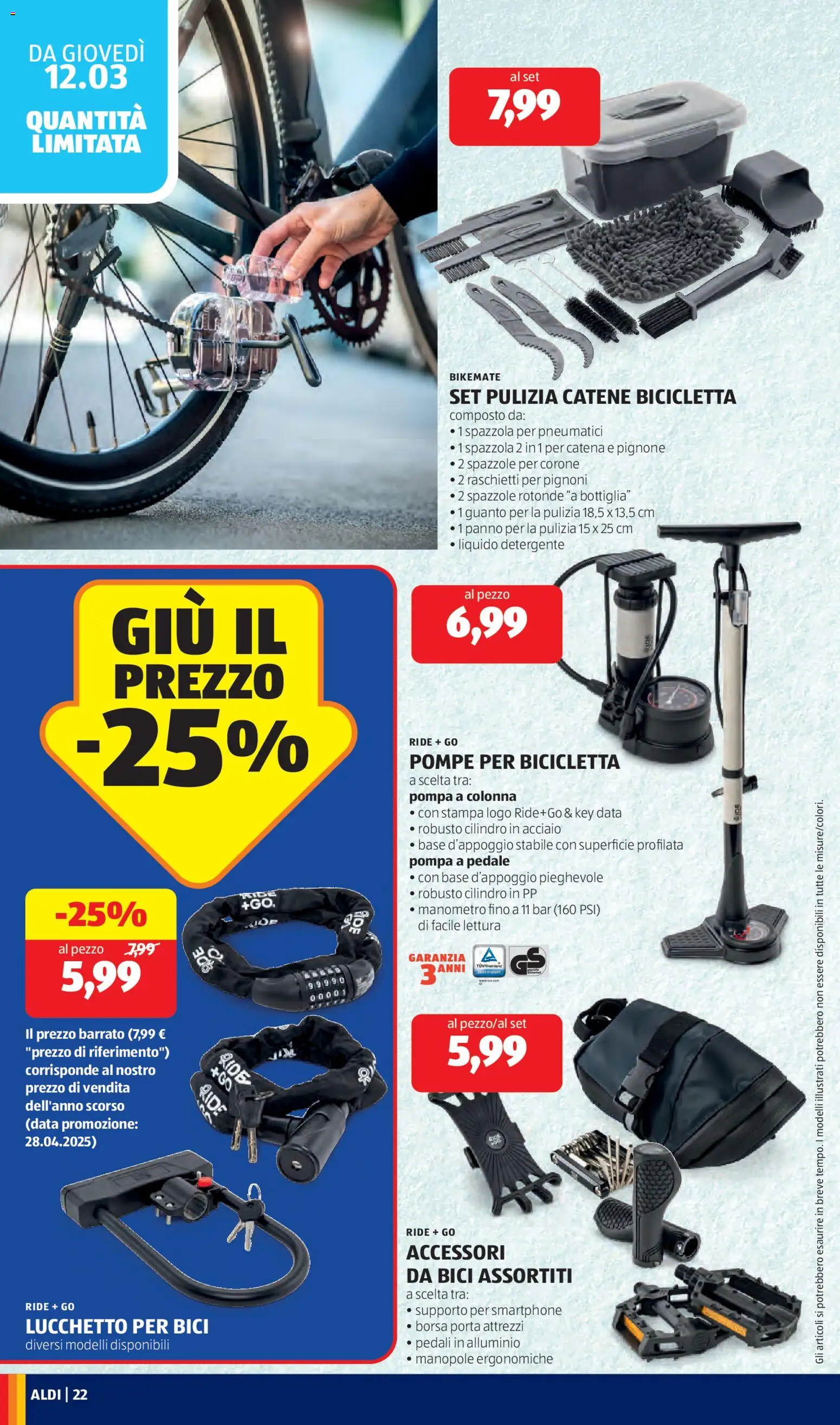 Volantino Aldi del 09.03.2026 | Pagina: 22 | Prodotti: Spazzola, Data, Smartphone, Alluminio