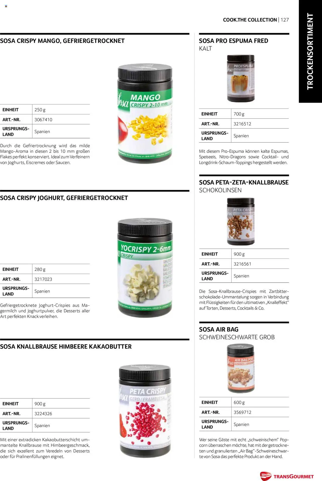 Transgourmet Cook Look-Book gültig ab 01.09.2023 | Seite: 127 | Produkte: Mango, Himbeere