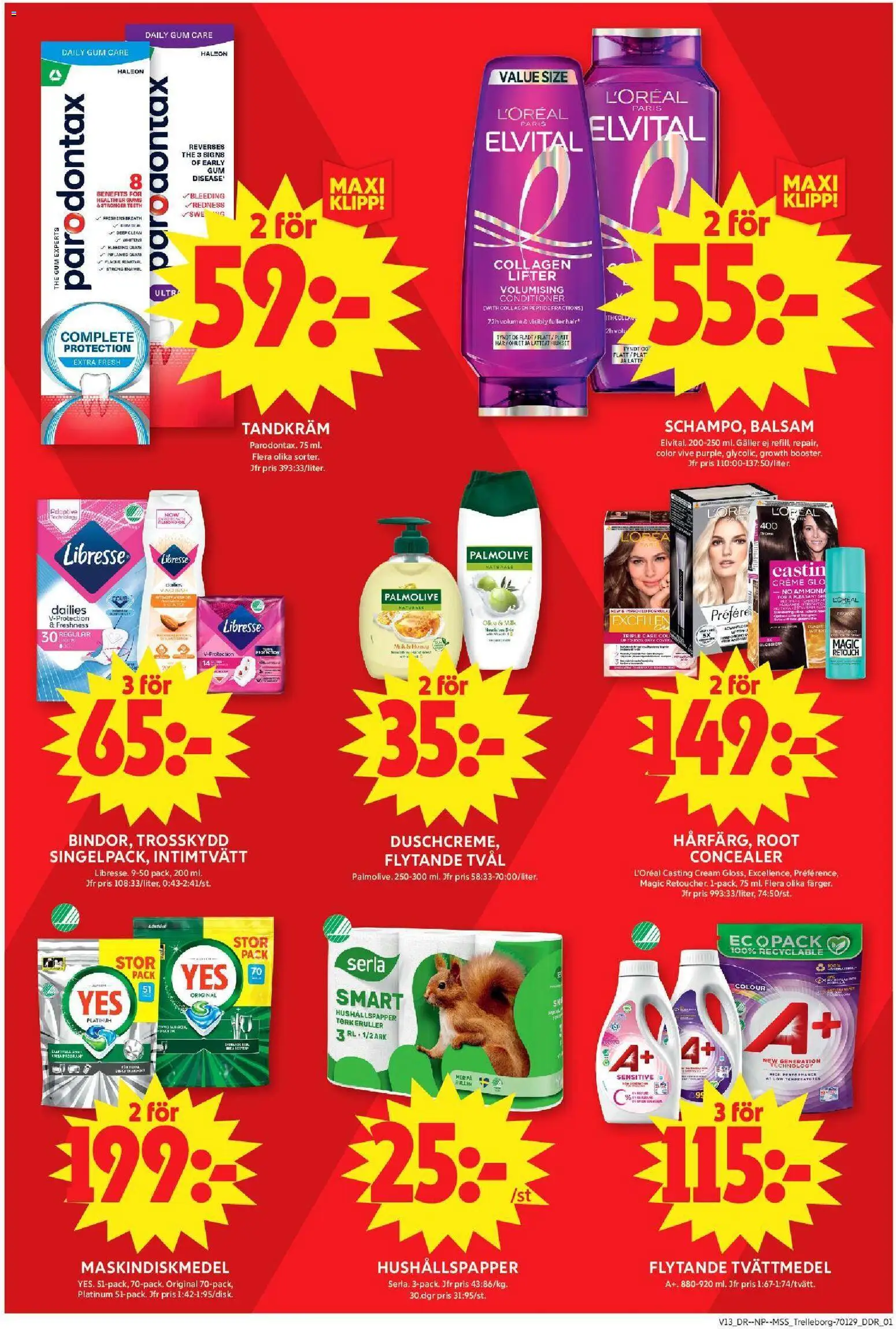 ICA Maxi reklamblad aktuell från 23.03.2026 | Sida: 10 | Produkter: Concealer, Balsam, Tvål, Tvättmedel