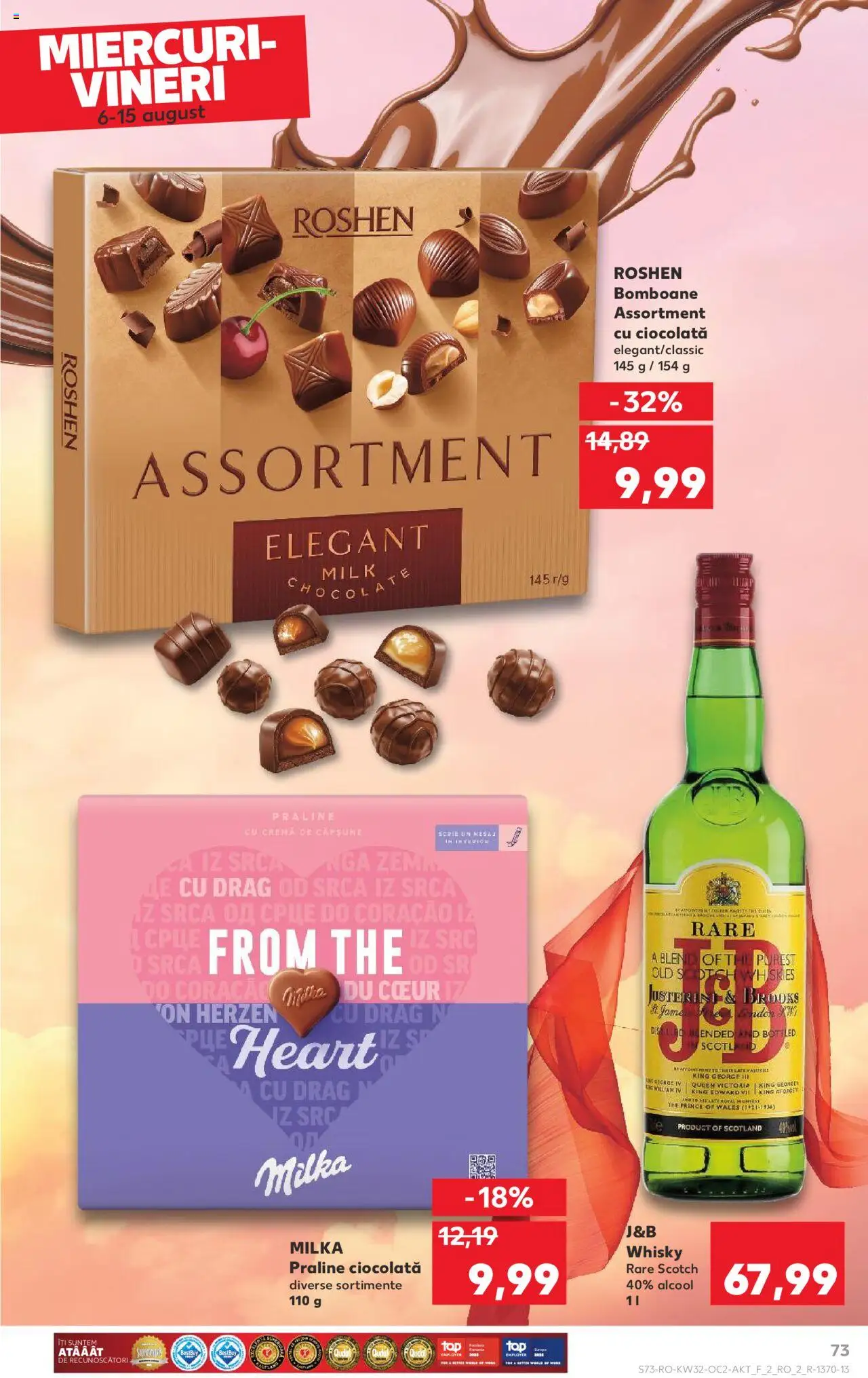 Catalog Kaufland - Tulcea – valabil de la 06.08.2025 | Pagină: 73 | Produse: Praline, Cremă, Ciocolată, Bomboane