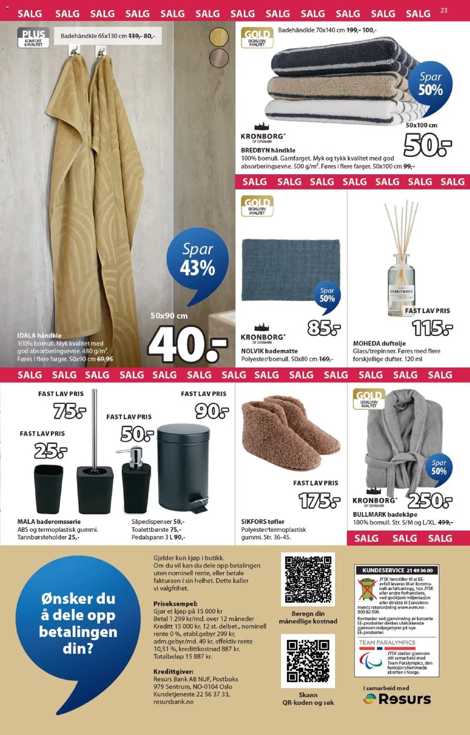 {H1} | Side: 23 | Produkter: Badekåpe, Суміш дитяча, Badematte, Tøfler