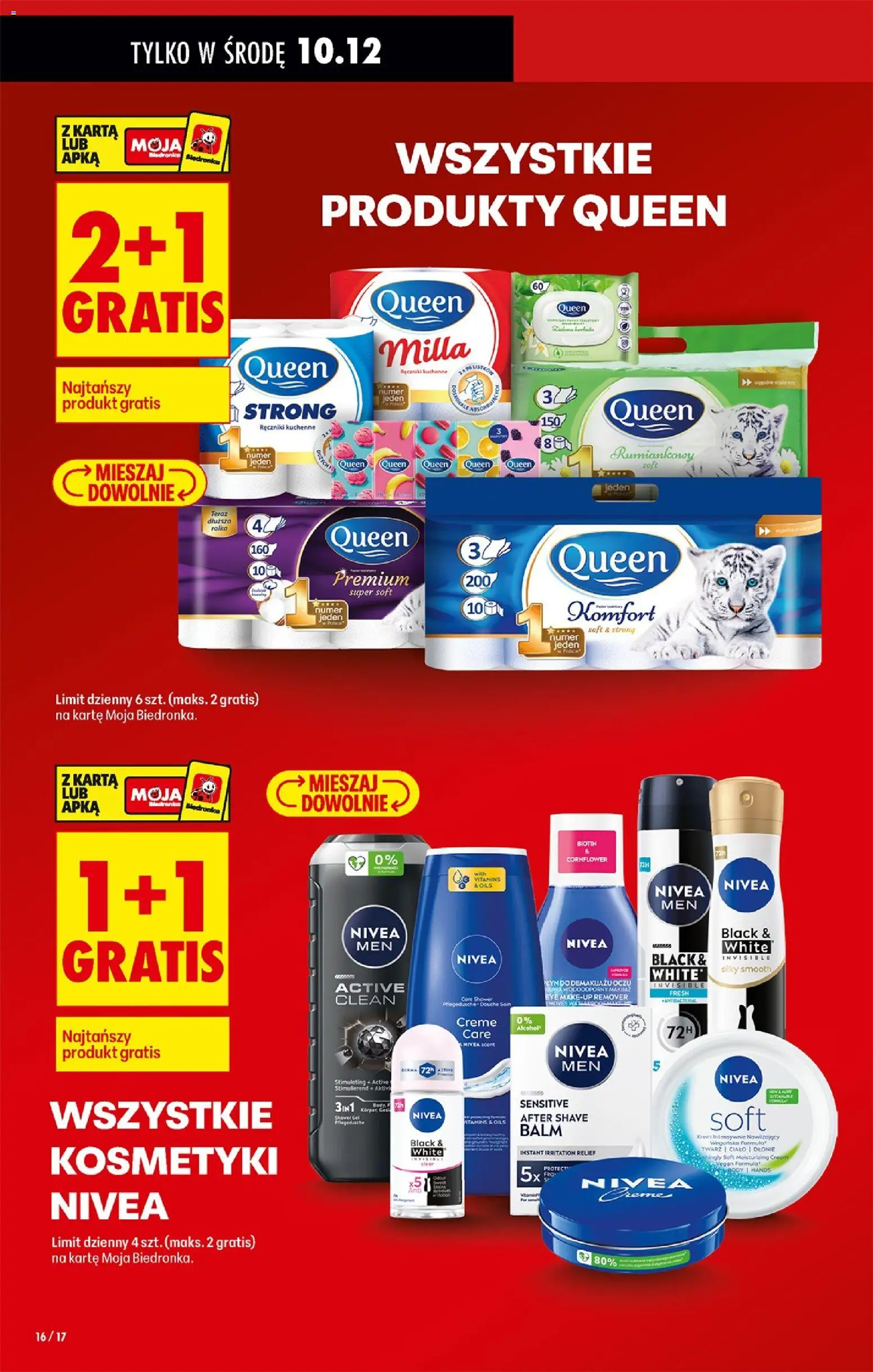 Biedronka gazetka od 08.12.2025 | Strona: 22 | Produkty: Papier toaletowy queen, Papier toaletowy, Makijaż, Body