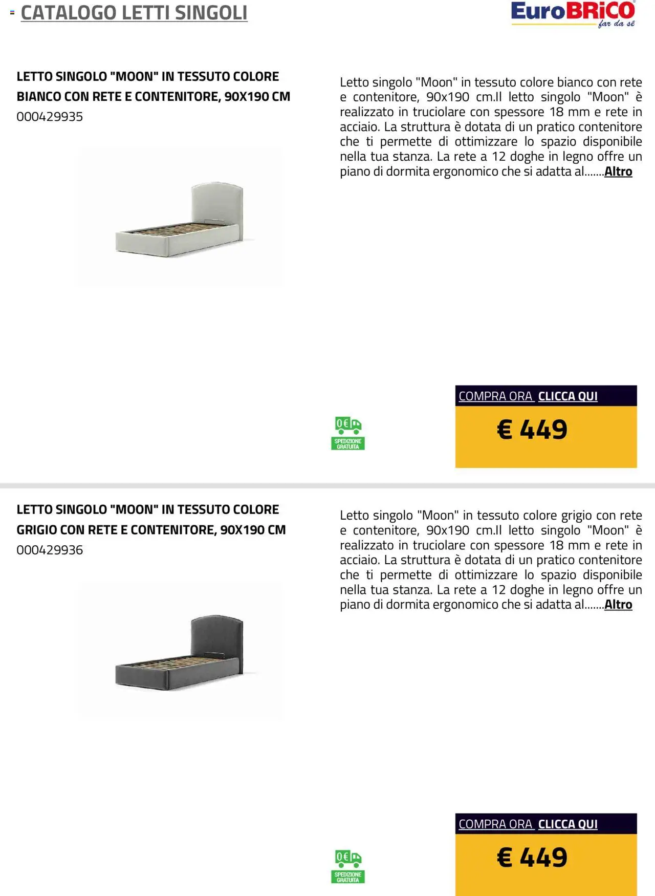 Volantino Eurobrico del 23.07.2025 | Pagina: 41 | Prodotti: Contenitore, Letto