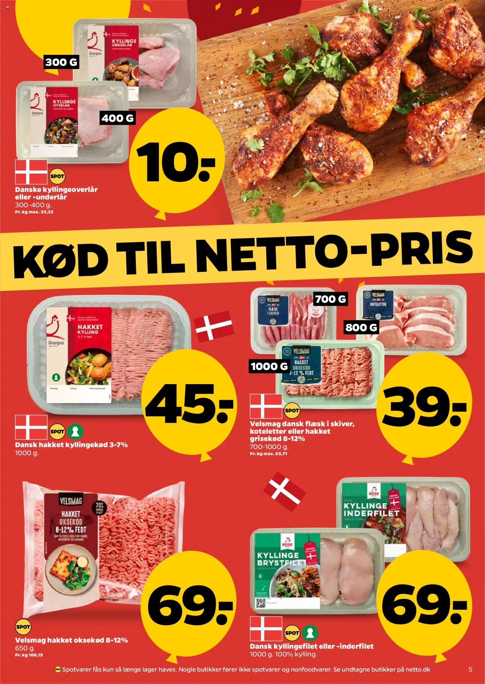 Netto tilbudsavis – gyldig fra 27.02.2026 | Side: 6 | Produkter: Kyllingekød, Koteletter, Oksekød
