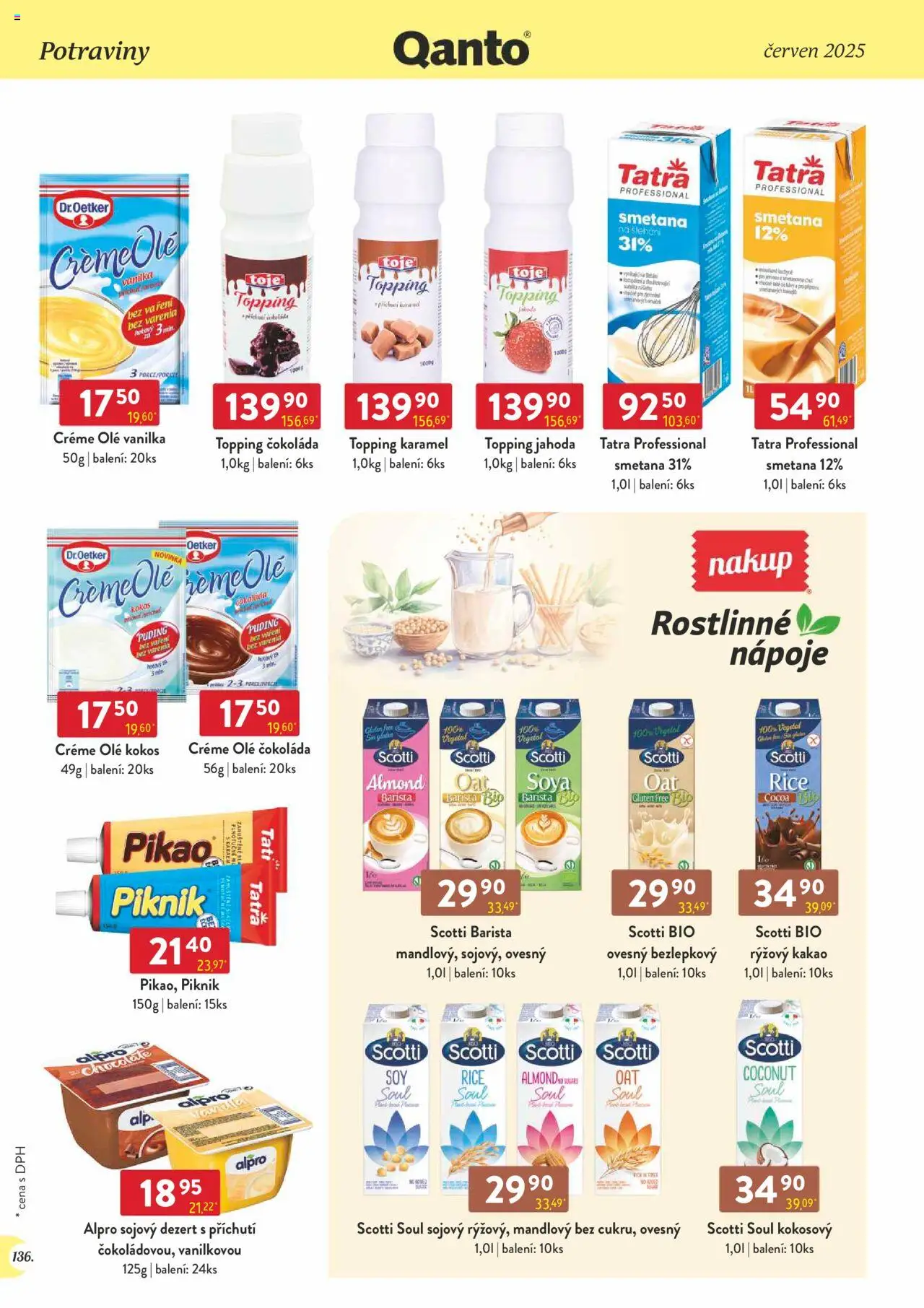 Astur & Qanto leták - Velkoobchod 06/2025 od 01.06.2025 | Strana: 136 | Produkty: Čokoláda, Smetana, Potraviny, Alpro