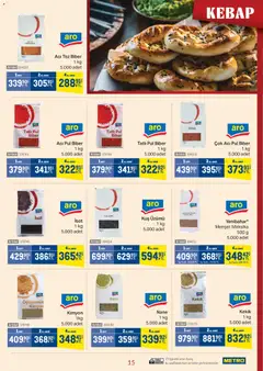 04.03.2026 tarihinden itibaren geçerli olan Metro kataloğu önizlemesi | Sayfa: 15 | Ürünler: Biber, Kekik, Kırmızı biber, Nane