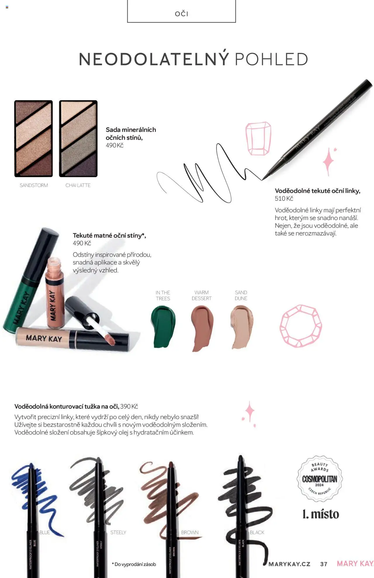 Mary Kay kniha o kráse od 01.07.2025 | Strana: 37 | Produkty: Oční linky, Tužka, Oční stíny, Tužka na oči