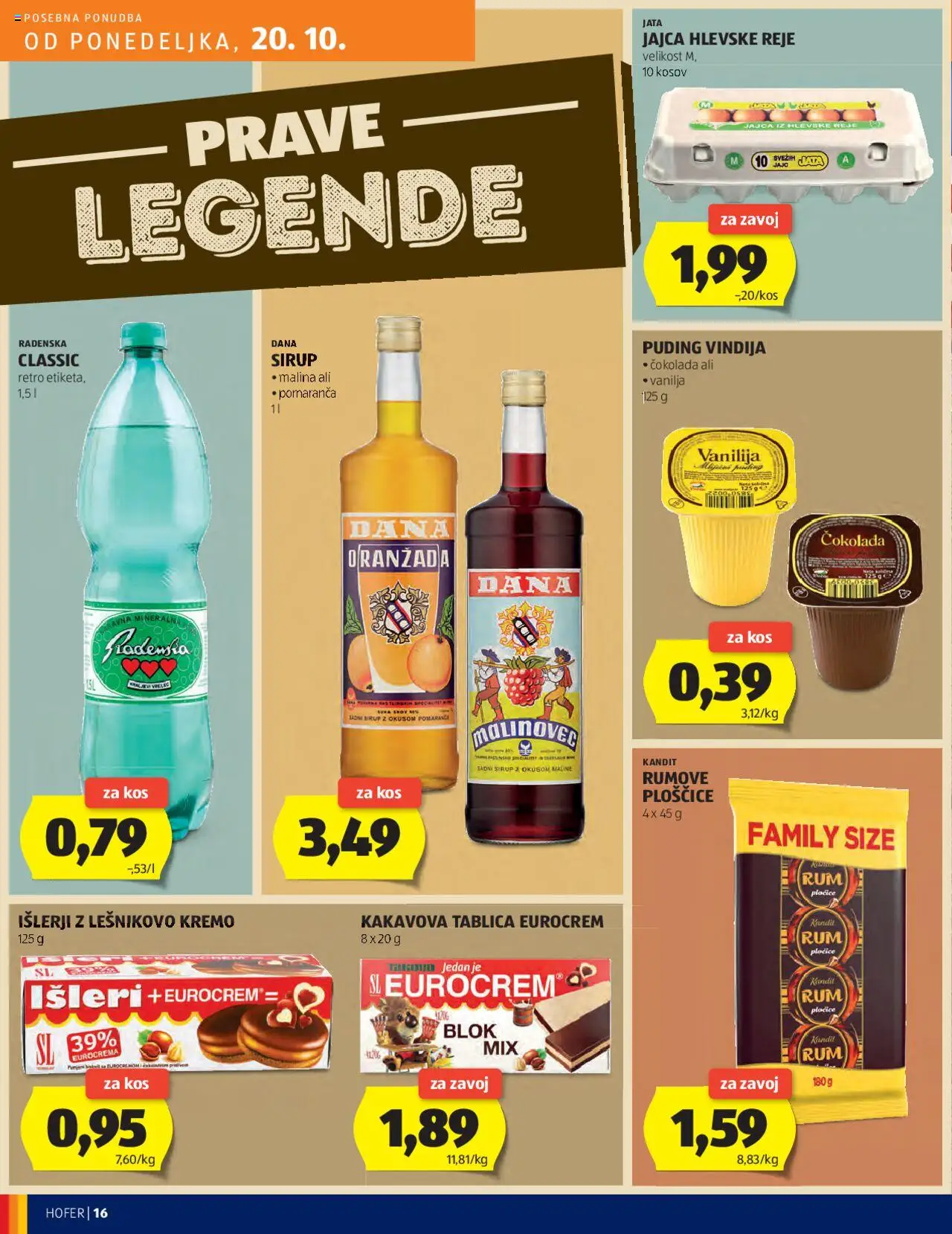 Novi Hofer katalog ponudbe – veljaven od 16.10.2025 | Stran: 16 | Izdelki: Sirup, Jajca, Cokolada, Maline