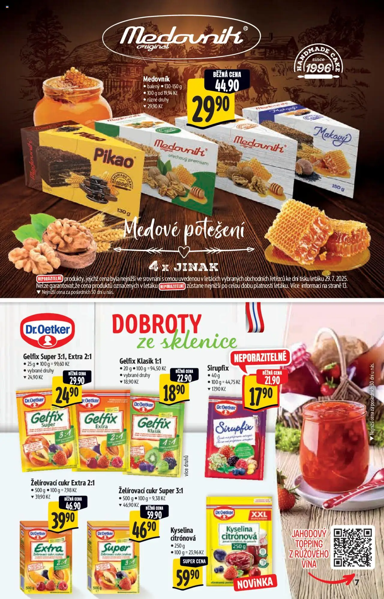Albert katalog - Supermarket od 06.08.2025 | Strana: 7 | Produkty: Želírovací cukr, Gelfix, Cukr, Sklenice