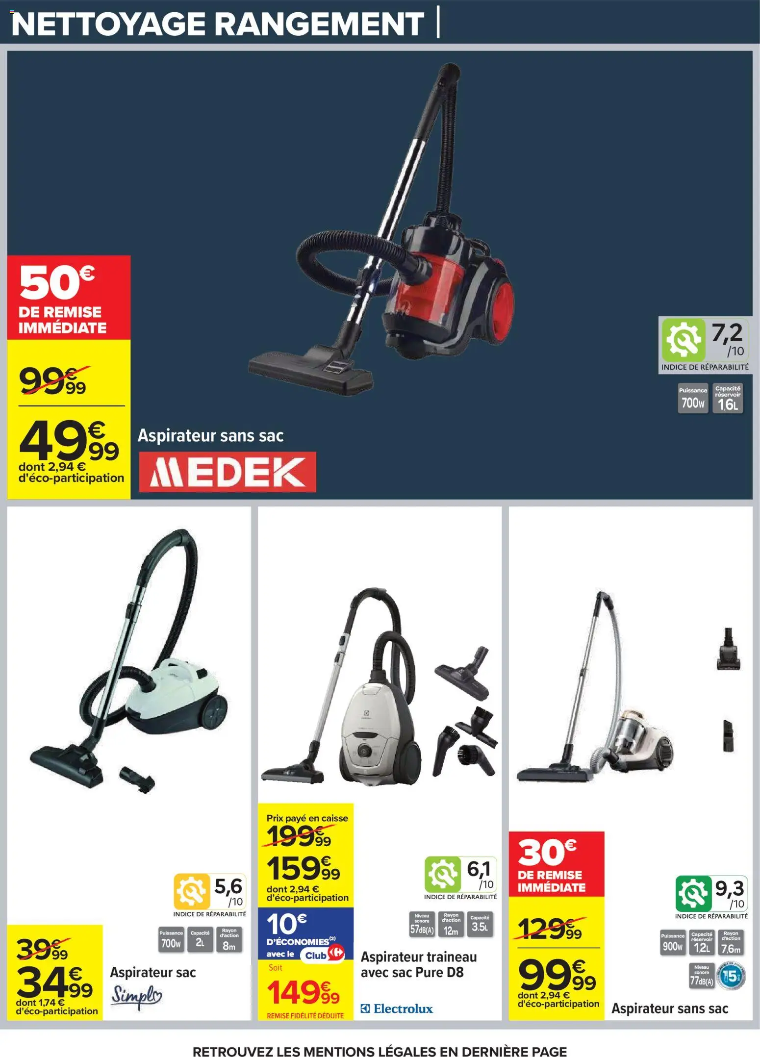 {H1} | Page: 71 | Produits: Sac, Aspirateur sans sac, Aspirateur