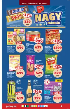 SNICKERS, TWIX SZELET, SNICKERS, TWIX SZELET 50 g, 6580 Ft/kg - amely érvényes a következő dátumtól: 05.02.2026 | Oldal: 8