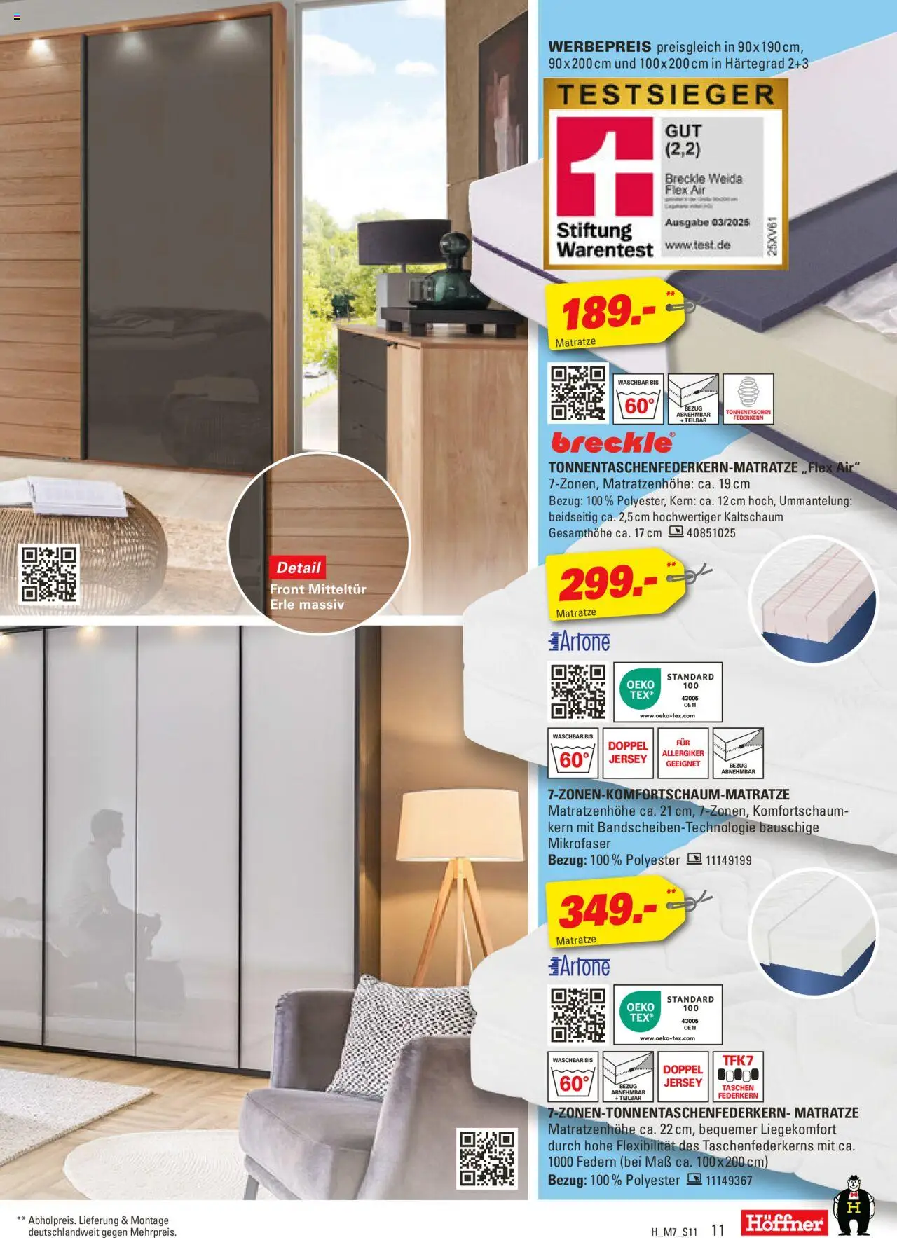 Höffner Prospekt 	 – gültig ab 15.10.2025 | Seite: 11 | Produkte: Matratze