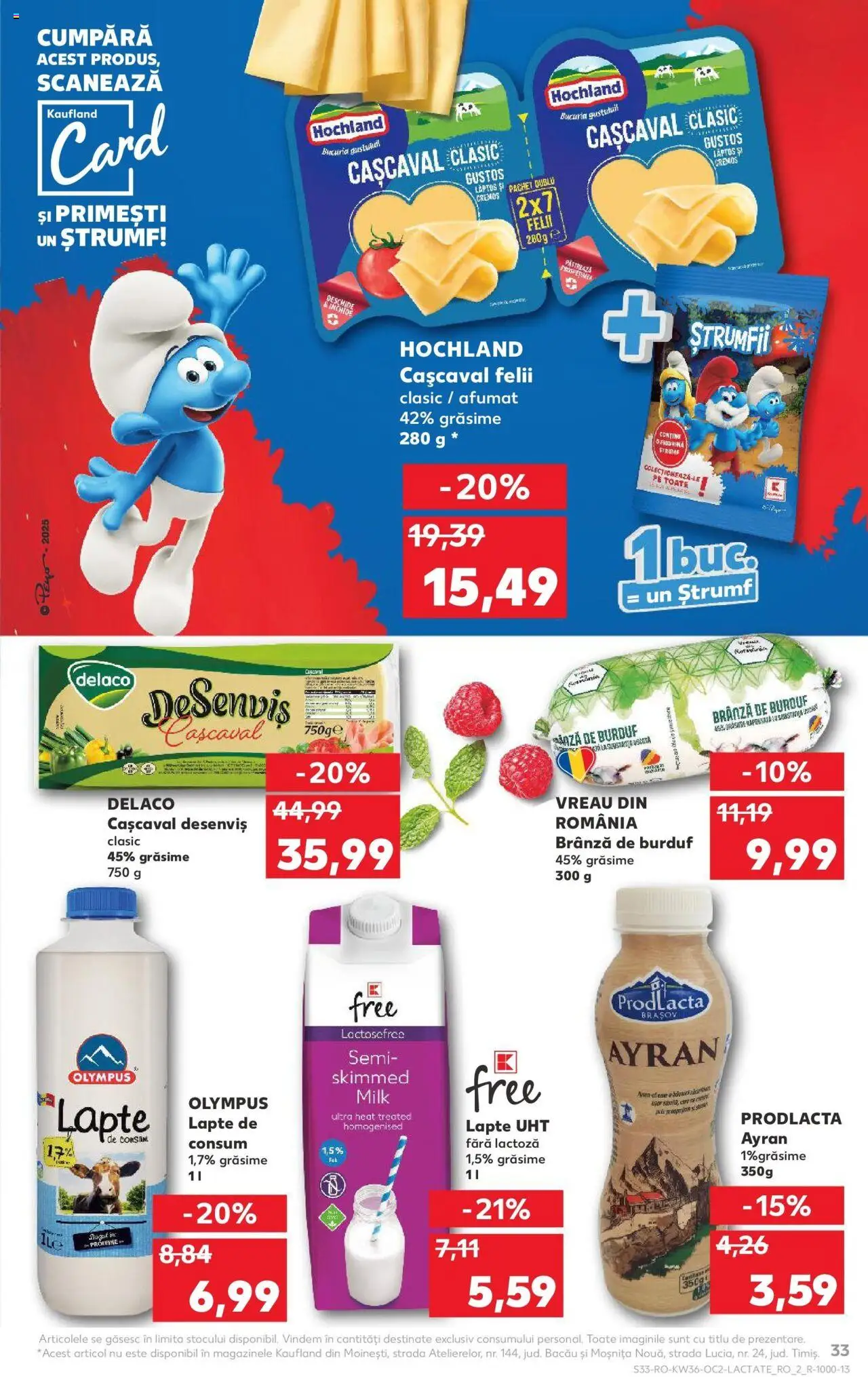 Noul catalog Kaufland – valabil de la 03.09.2025 | Pagină: 33 | Produse: Light Kedi Konservesi, Cașcaval, Lapte, Brânză