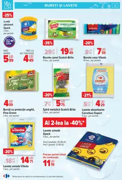 Ofertele Carrefour valabile de la 09.03.2026 | Pagină: 23 | Produse: Burete, Lavete, Absorbante