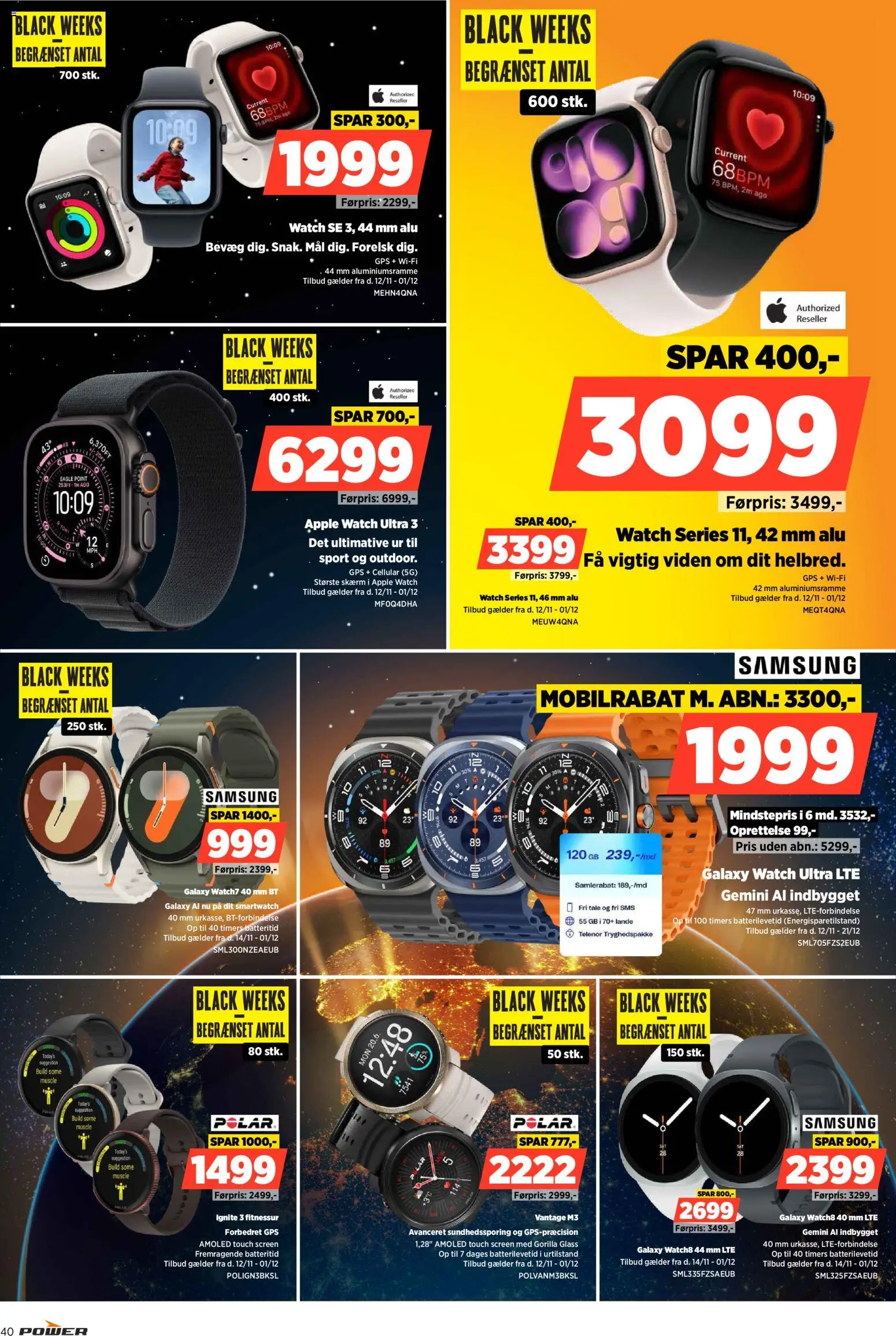 Power tilbudsavis – gyldig fra 28.11.2025 | Side: 40 | Produkter: Skærm, Ur, GPS, Smartwatch