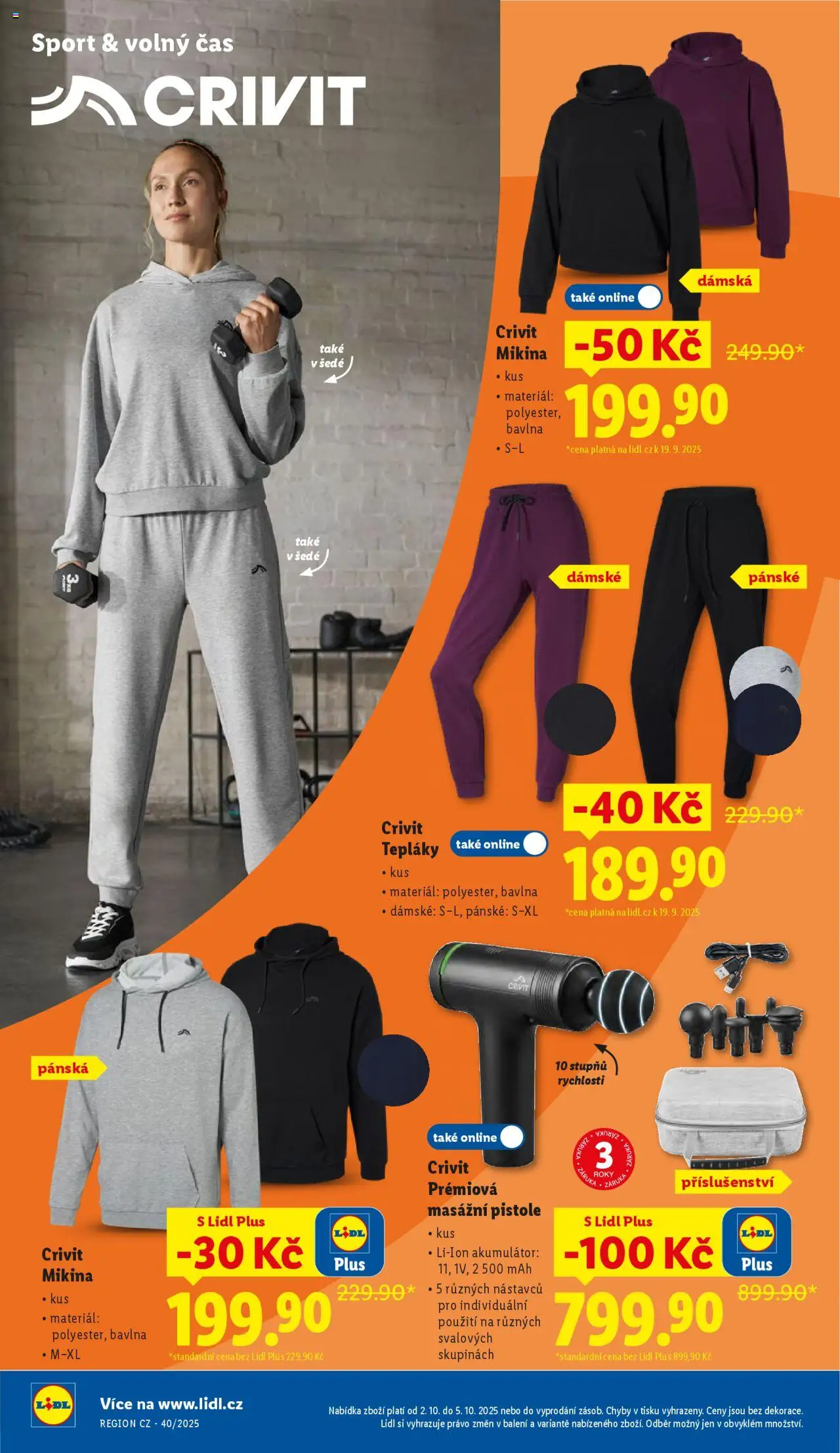 Lidl leták - Spotřební zboží od 29.09.2025 | Strana: 32 | Produkty: Mikina, Tepláky