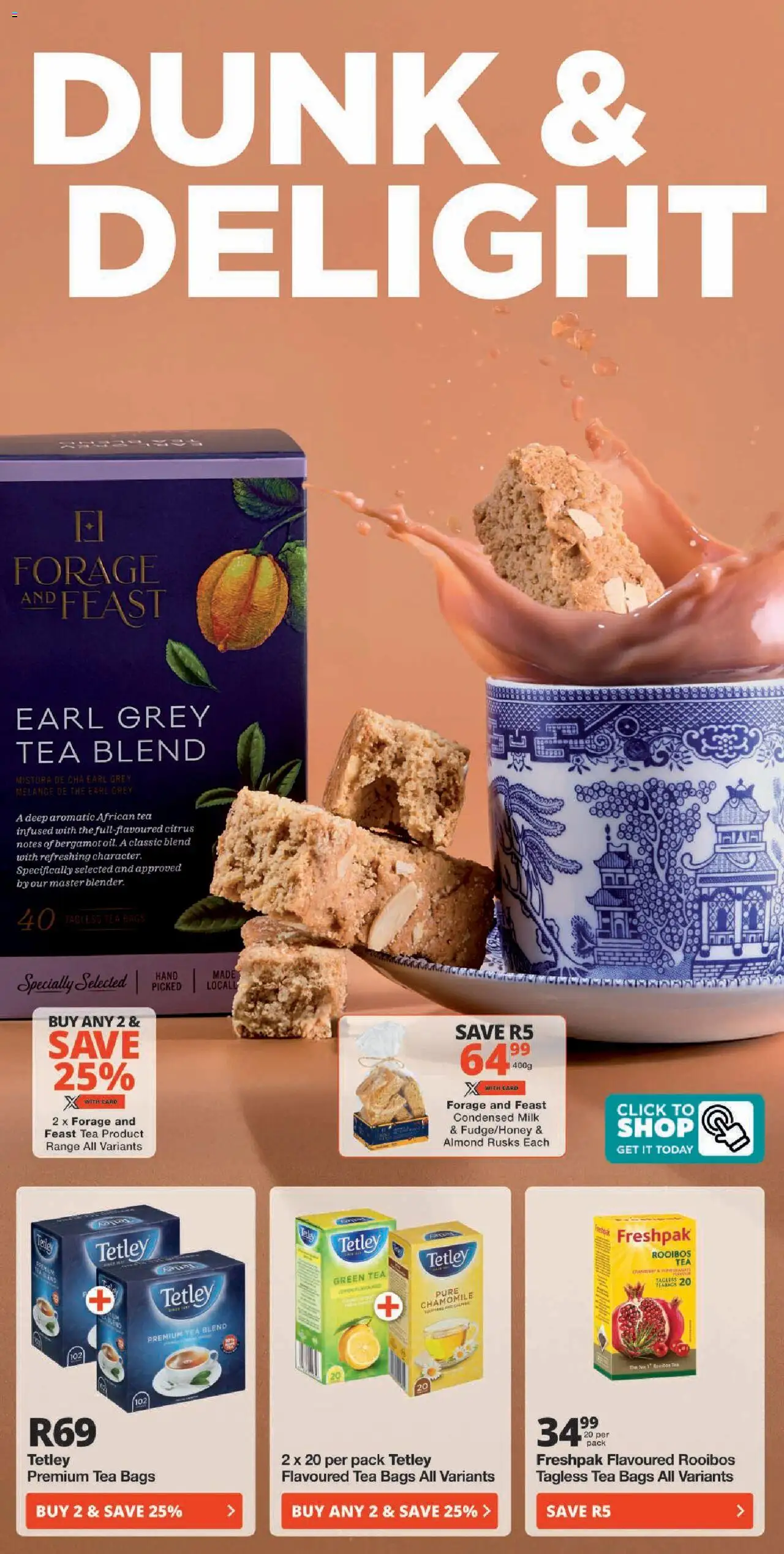 Checkers Eastern Cape - Coffee Promotion │ valid from 21.07.2025 | Page: 5 | Products: Milk, Condensed milk, Tea, Rusks