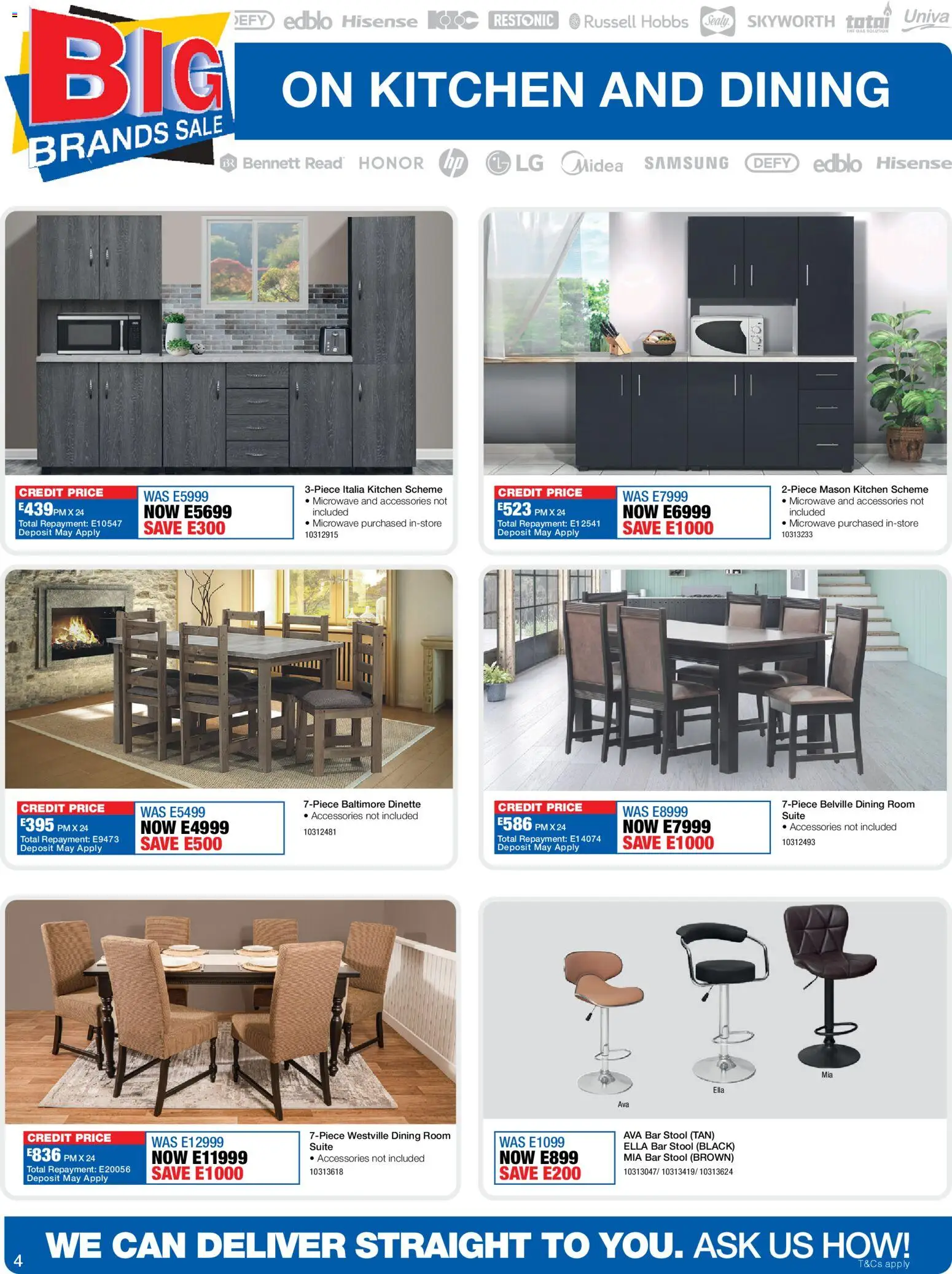 New OK Furniture catalogue – valid from 13.04.2026 | Page: 4 | Products: Stool, Microwave, Bar stool