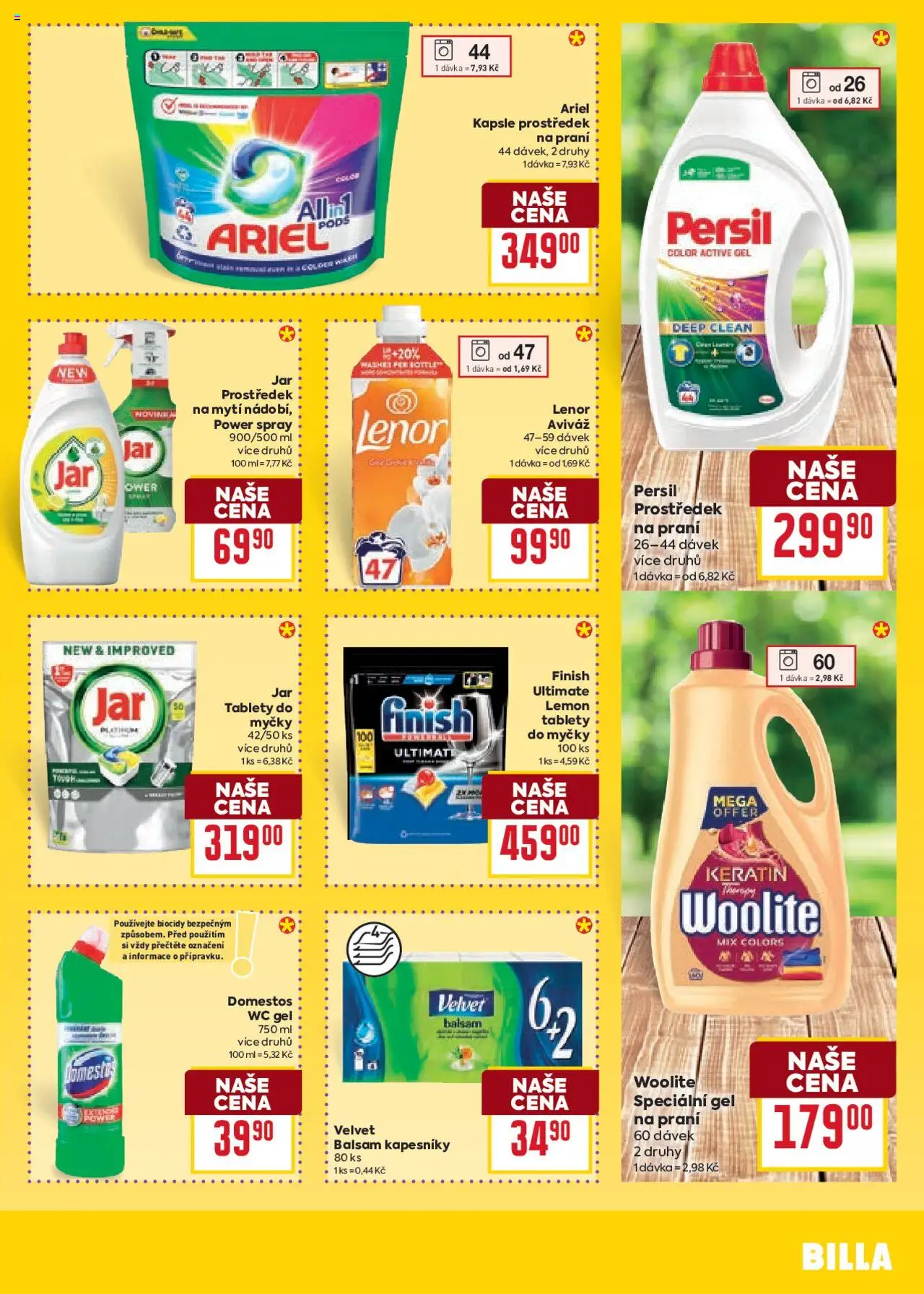 Billa Velký leták od 24.09.2025 | Strana: 31 | Produkty: Aviváž, Lenor, Domestos, Persil