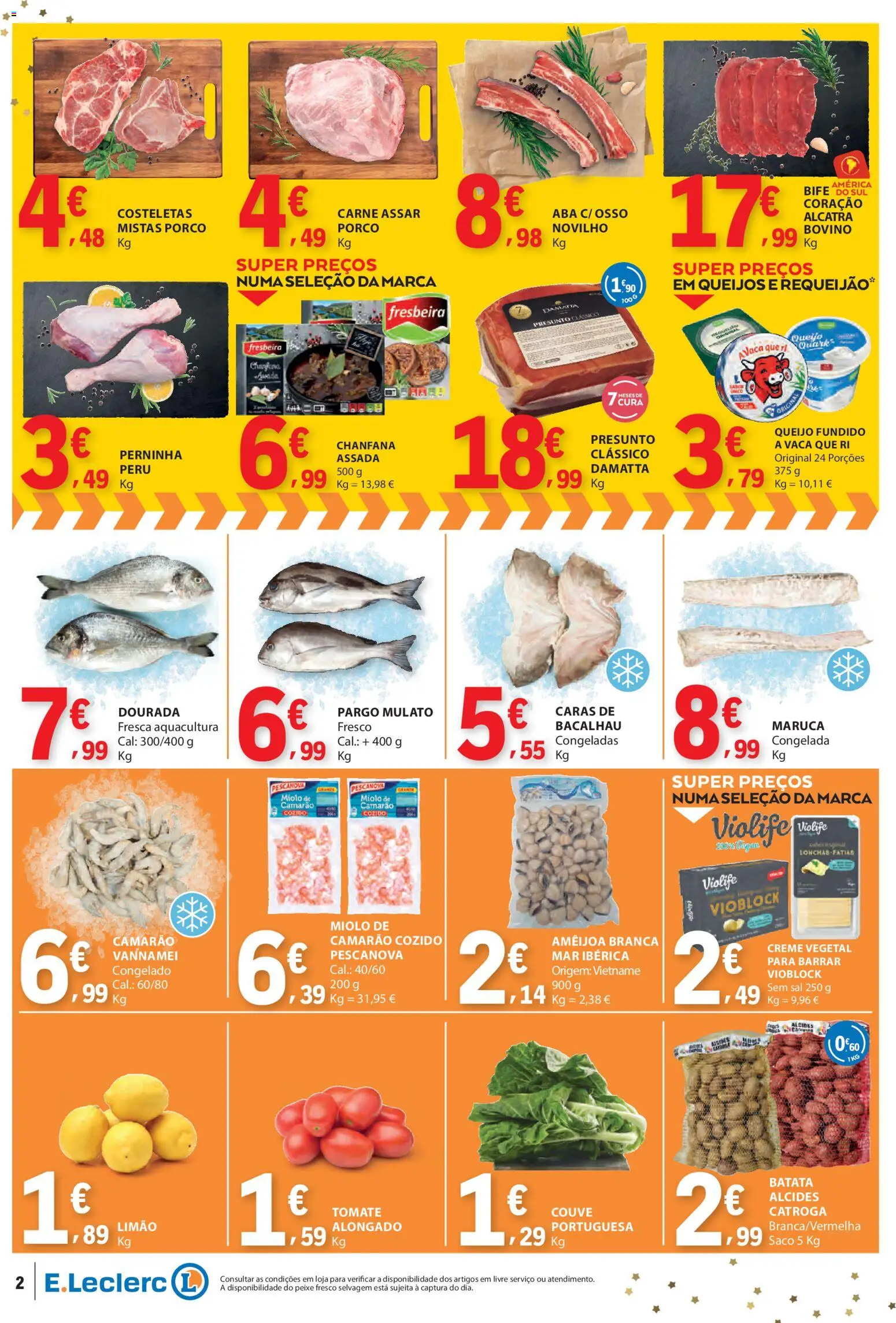 E.Leclerc Catálogo Fim de Semana │ válido de 05.12.2025 | Página: 2 | Produtos: Presunto, Carne, Tomate, Creme
