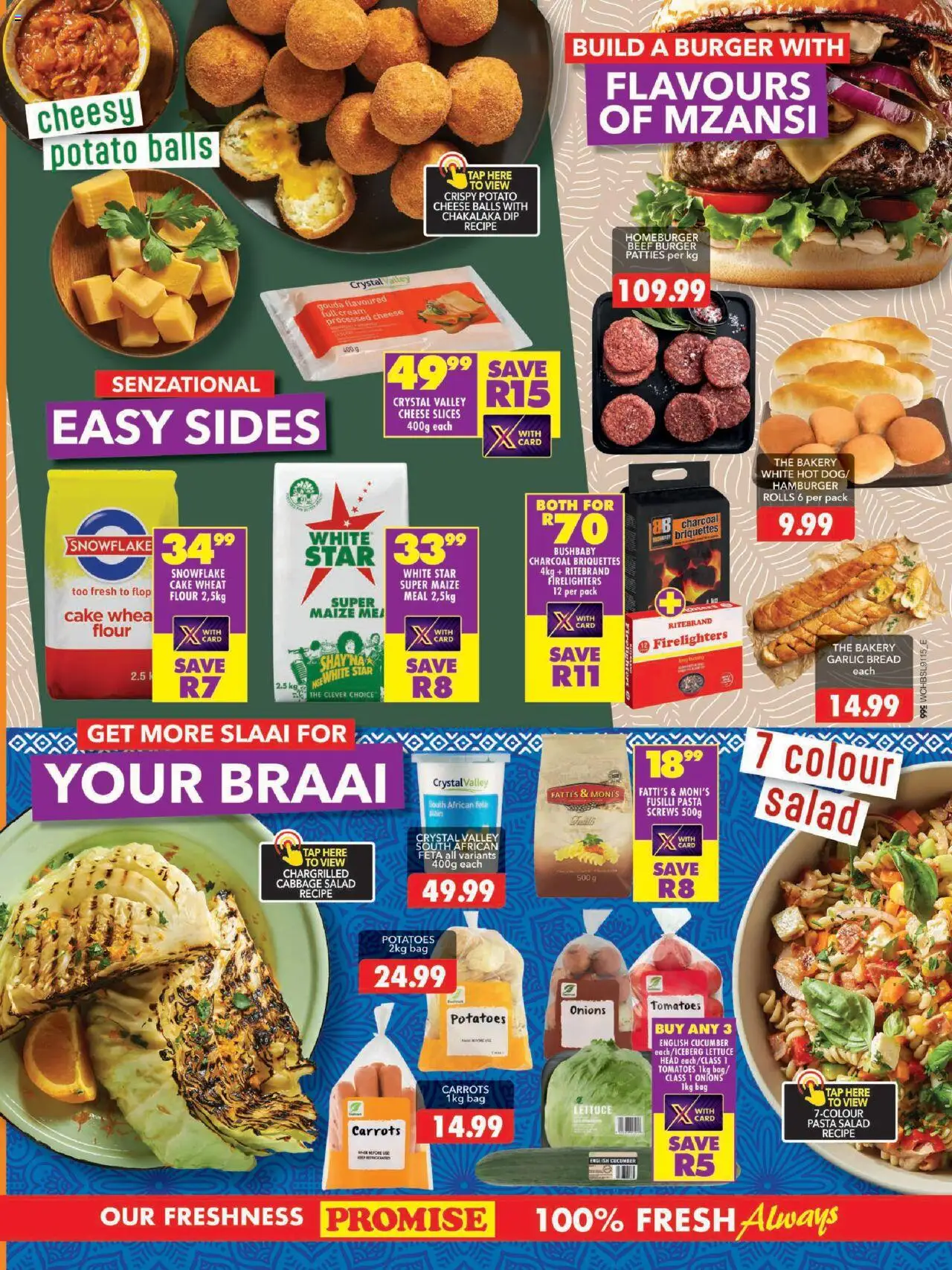 New Shoprite catalogue – valid from 22.09.2025 | Page: 3 | Products: Cake, Cheese, Pasta, Carrots