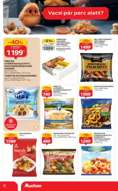 Auchan Akciós újság - amely érvényes a következő dátumtól: 16.10.2025 | Oldal: 8 | Termékek: Gnocchi, Gluténmentes, Hagymakarika