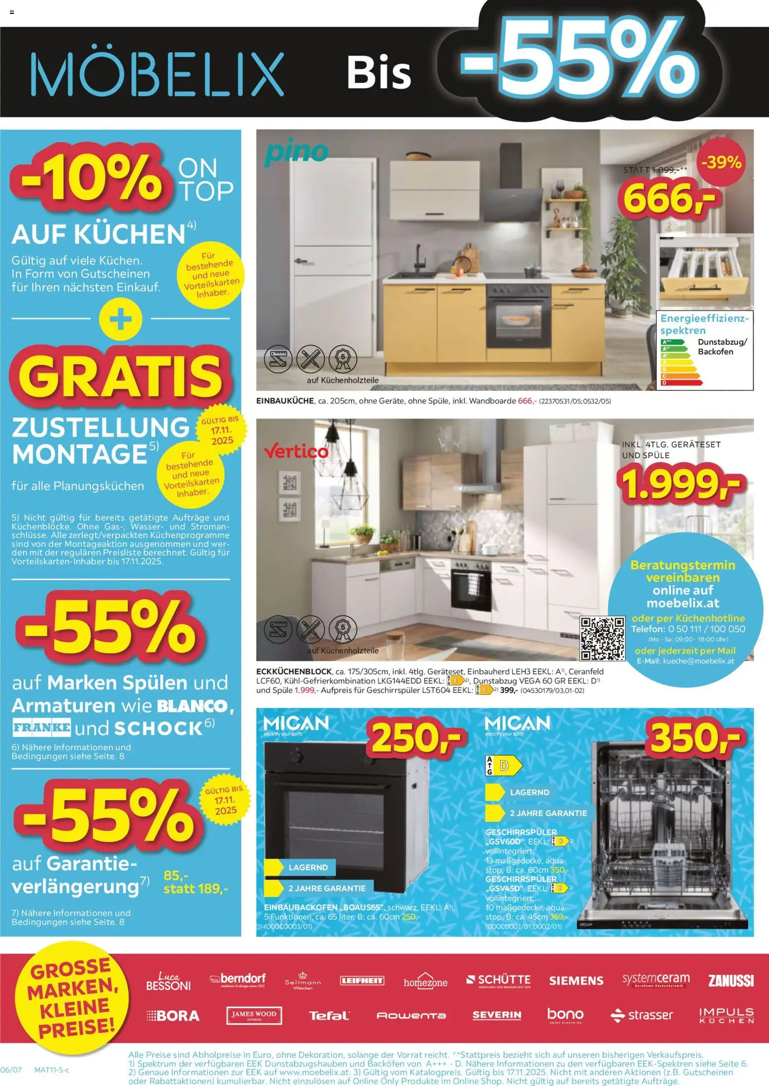 Möbelix - Black Friday gültig ab 11.11.2025 | Seite: 6 | Produkte: Telefon, Uhr, Geschirrspüler