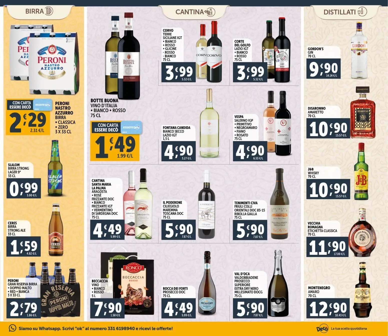 Volantino Decò del 20.01.2026 | Pagina: 17 | Prodotti: Birra, Vino, Macina, Amaro
