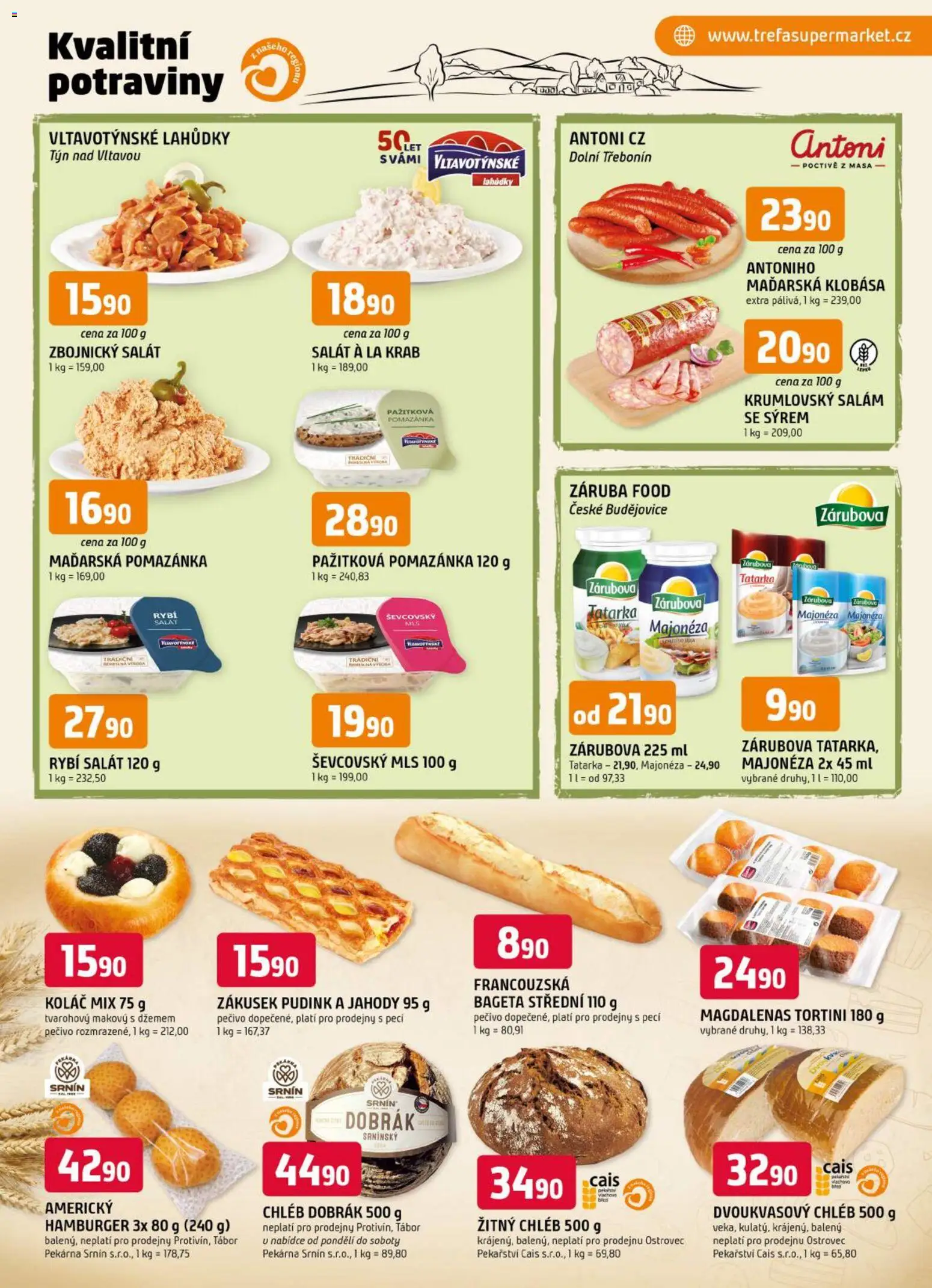 Trefa leták od 29.04.2026 | Strana: 5 | Produkty: Tatarka, Salát, Žitný chléb, Potraviny