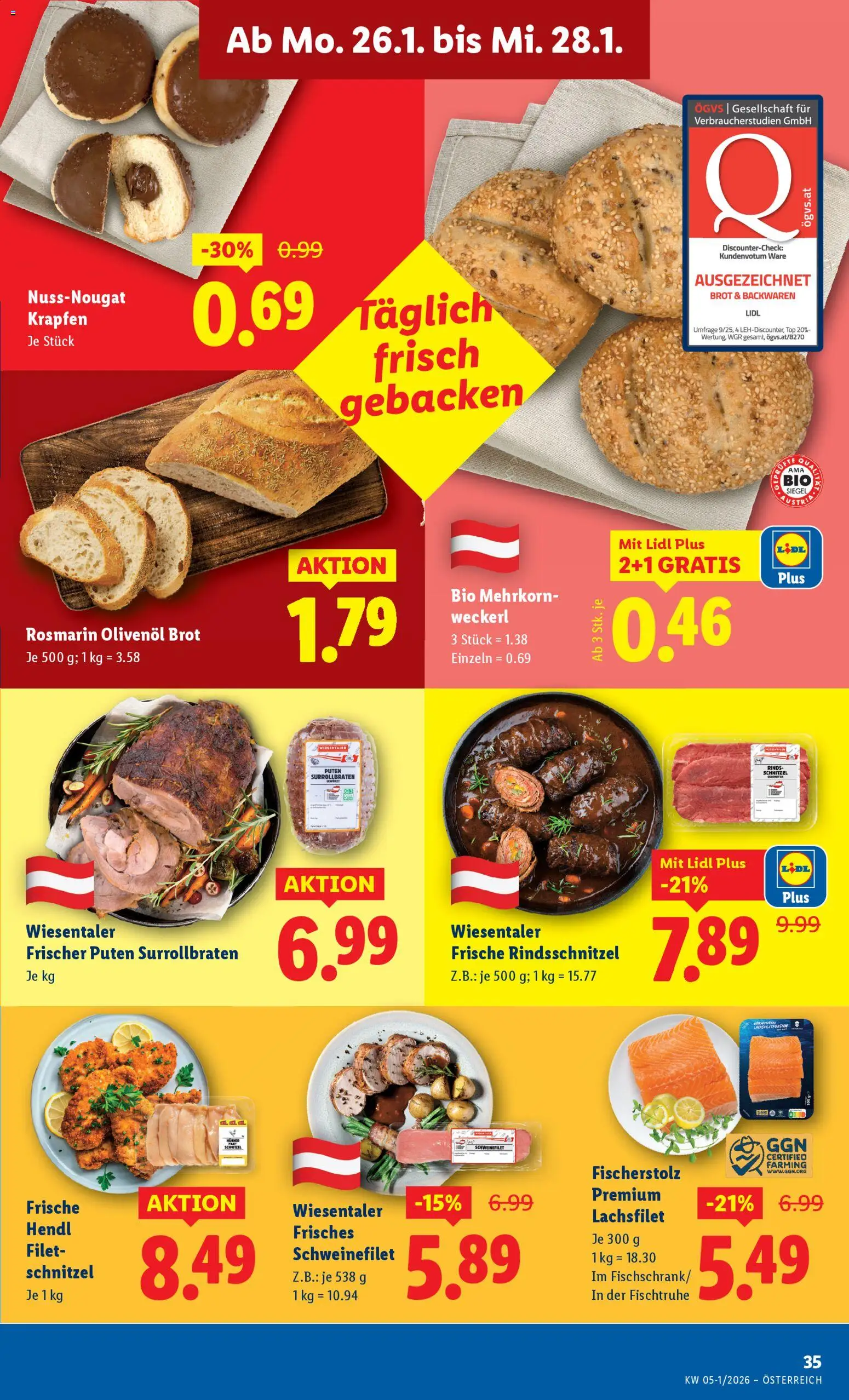Lidl Flugblatt - Altenmarkt im Pongau, St. Johann im Pongau, Zell am See gültig ab 22.01.2026 | Seite: 41 | Produkte: Brot