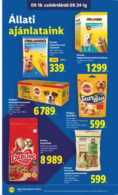 Lidl akciós ujság - amely érvényes a következő dátumtól: 18.09.2025 | Oldal: 28 | Termékek: Kutyaeledel