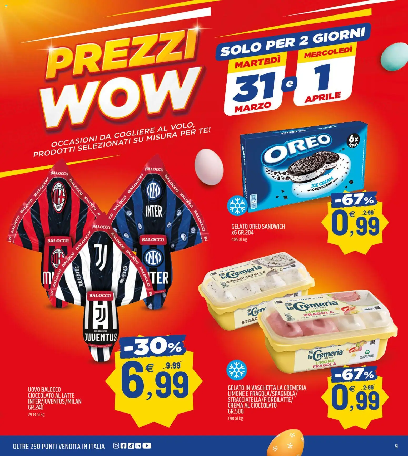 Volantino ARD Discount del 24.03.2026 | Pagina: 9 | Prodotti: Crema, Latte, Limone, Stracciatella