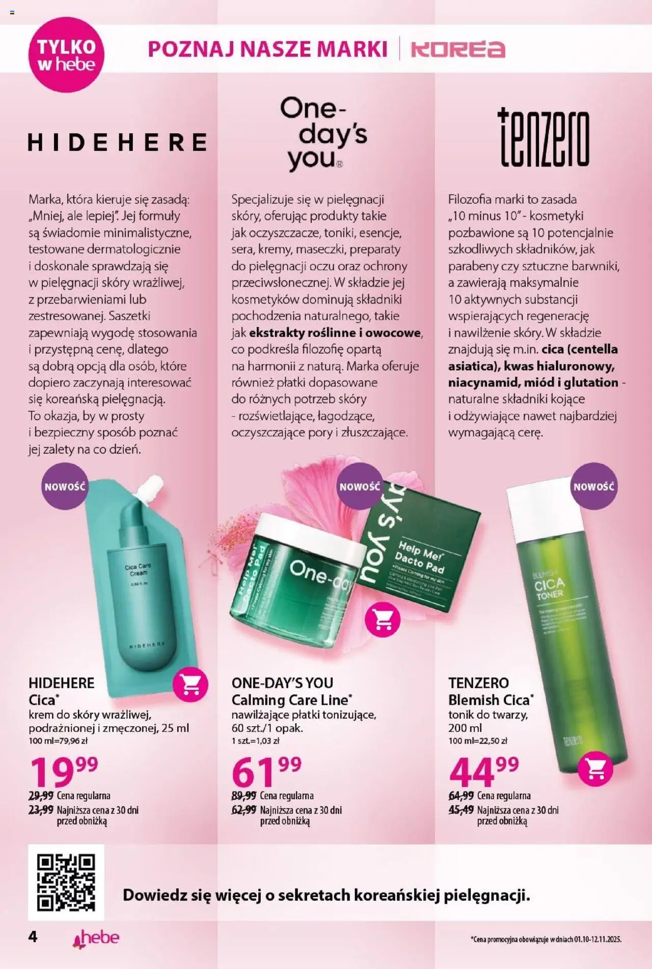 Hebe Gazetka - Katalog od 01.10.2025 | Strona: 4 | Produkty: Miód, Toner, Krem, Tonik