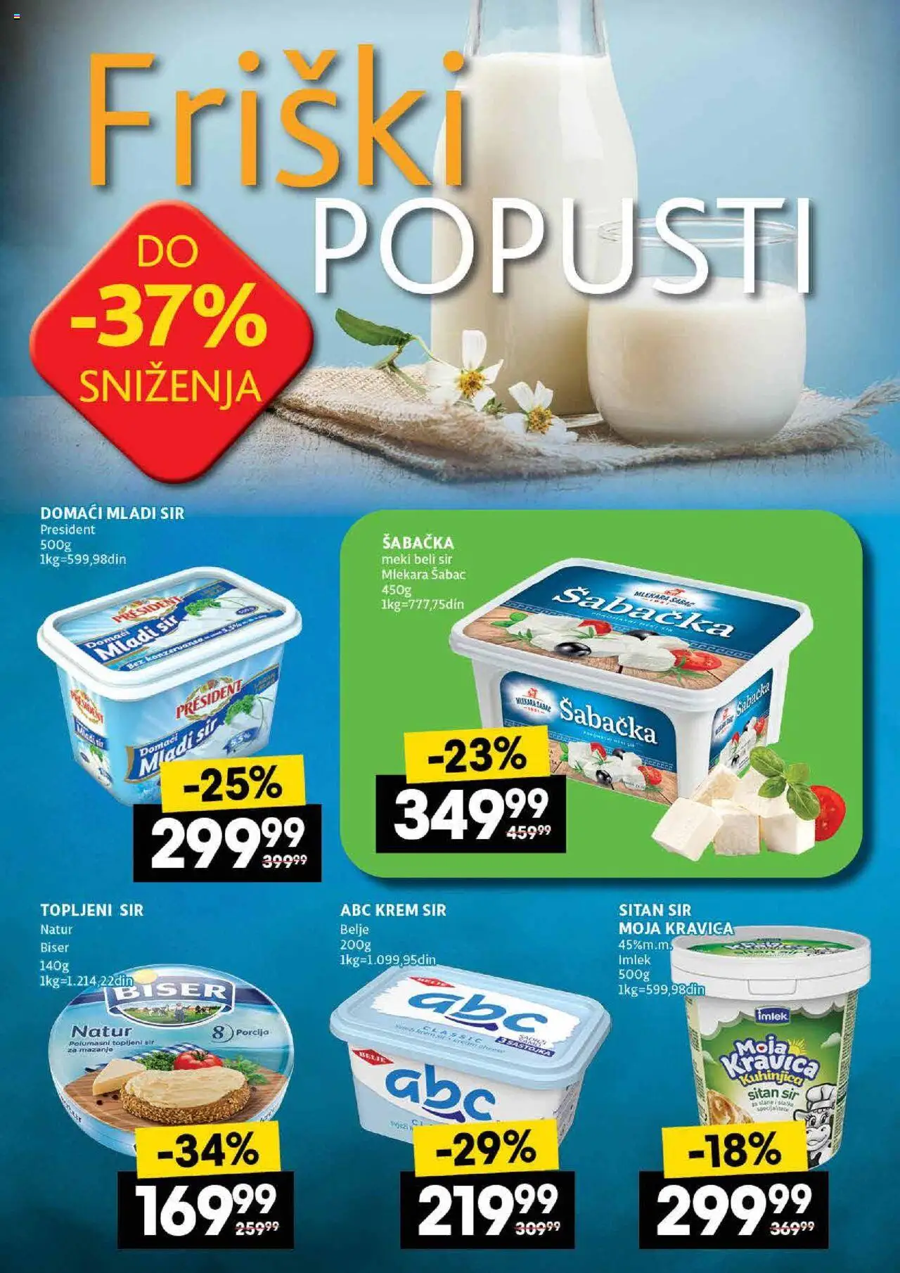 Idea katalog - važi od 14.08.2025 | Strana: 18 | Proizvode: Sitan sir, Mladi sir, Moja kravica, Topljeni sir