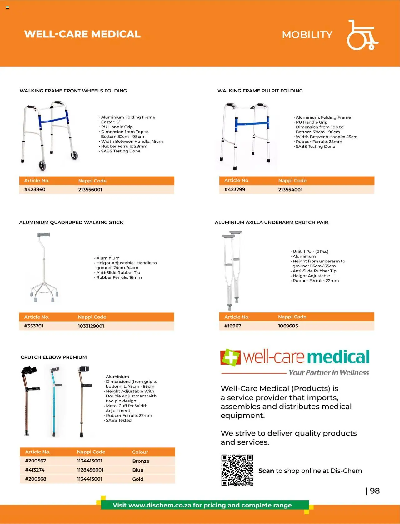 Dis-Chem - HomeCare Catalogue │ valid from 01.01.2025 | Page: 101 | Products: Frame