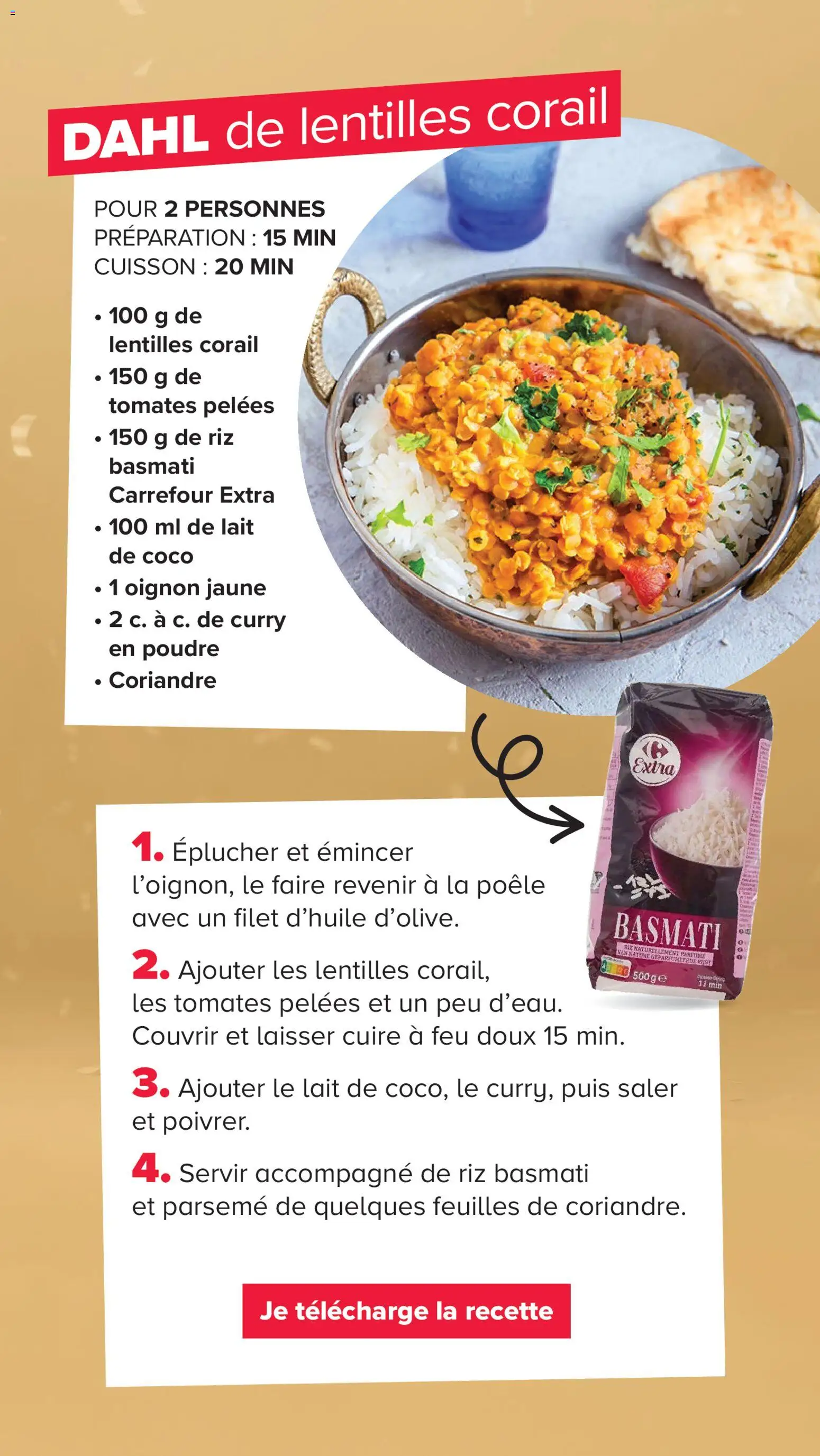 {H1} | Page: 15 | Produits: Riz basmati, Coriandre, Oignon, Lait