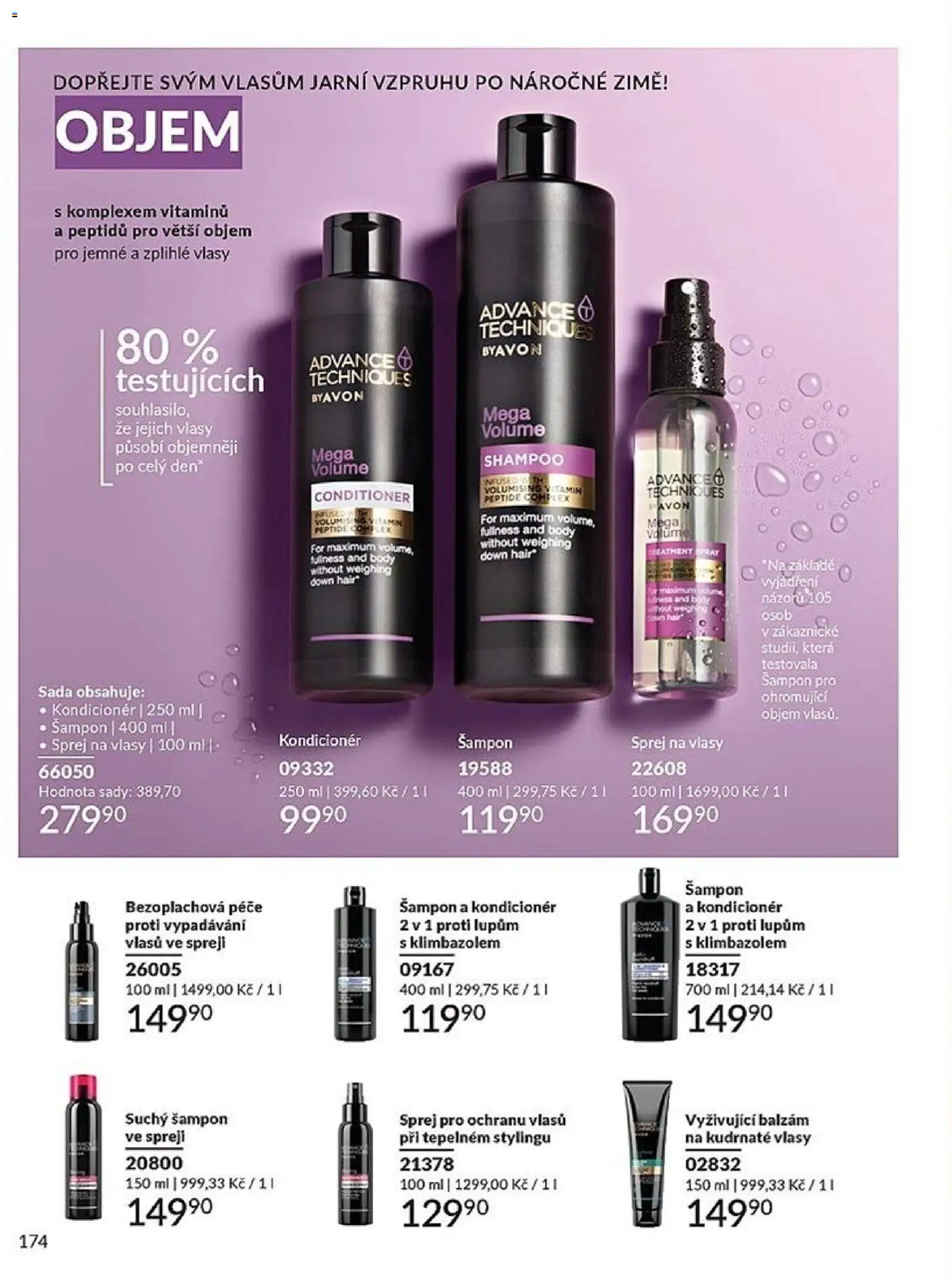 Avon katalog 3/2026 od 01.03.2026 | Strana: 174 | Produkty: Suchý šampon, Body, Šampon, Kondicionér