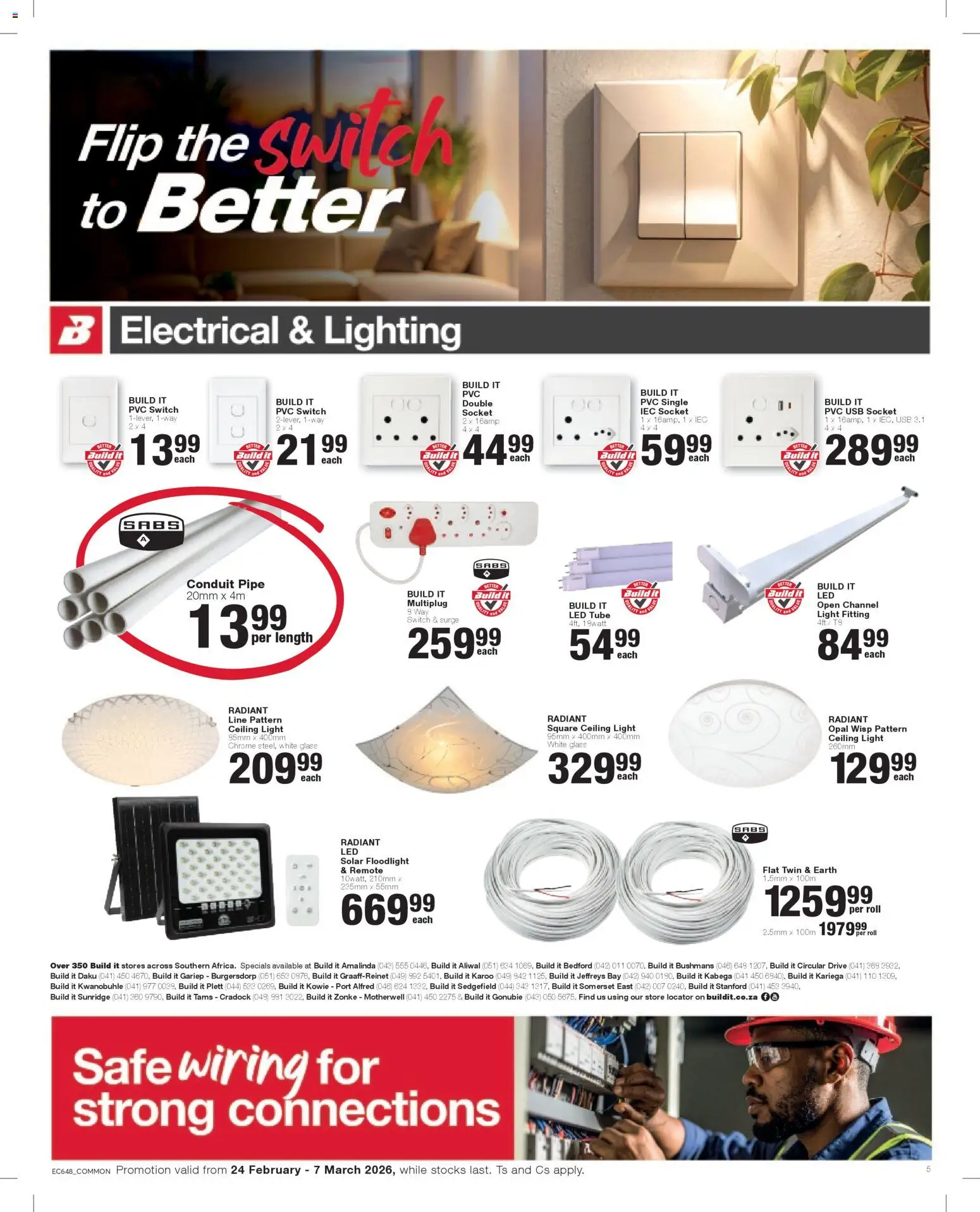 New Build It catalogue – valid from 24.02.2026 | Page: 5 | Products: Light, Remote, Switch, Pipe