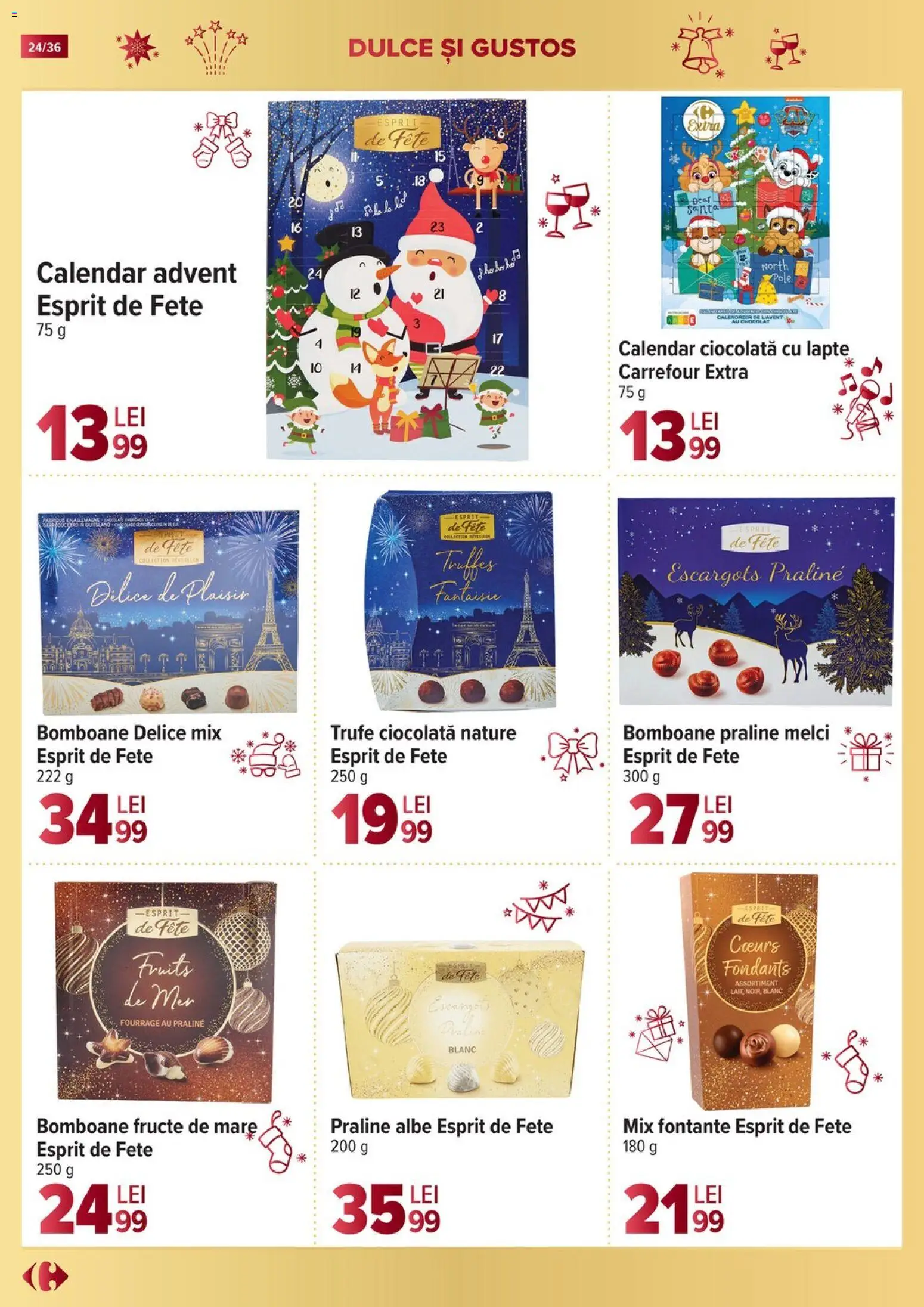 Noul catalog Carrefour – valabil de la 19.11.2025 | Pagină: 24 | Produse: Lapte, Ciocolată, Fructe, Fructe De Mare