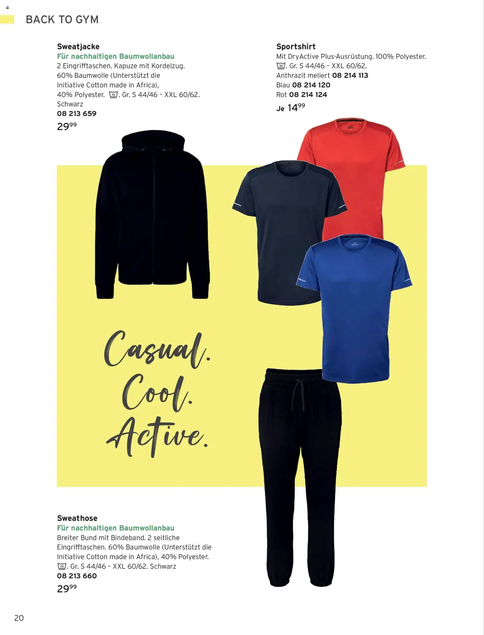 Prospekt Tchibo – gültig ab 01.01.2026 | Seite: 20 | Produkte: Sweathose, Sweatjacke