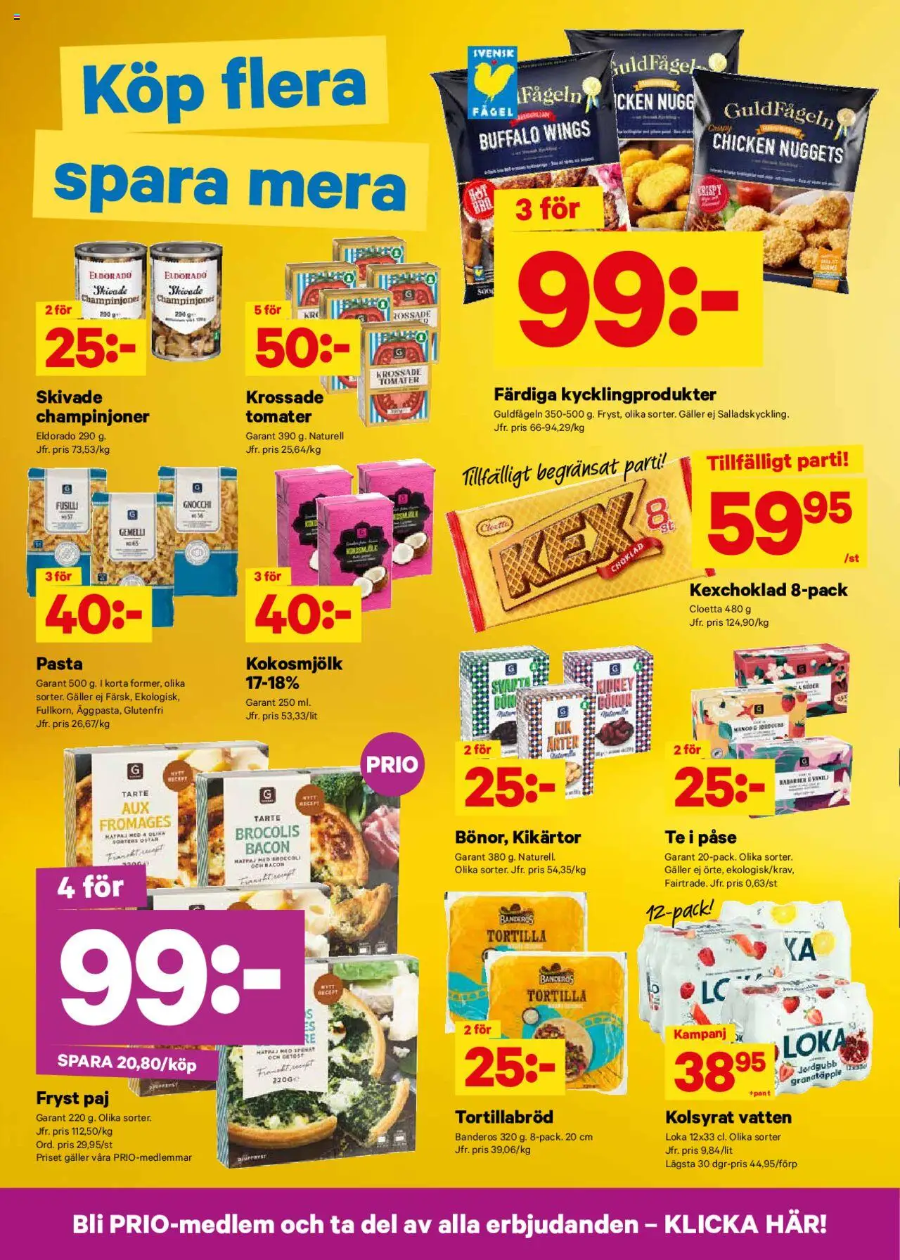 City Gross reklamblad aktuell från 18.08.2025 | Sida: 8 | Produkter: Krossade tomater, Paj, Choklad, Pasta