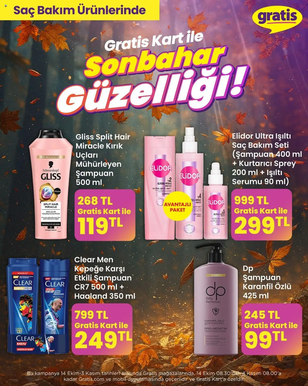 Gratis Gratis Kart ile Sonbahar Güzelliği - 14.10.2025 tarihinden itibaren geçerlidir | Sayfa: 8 | Ürünler: Şampuan, Karanfil
