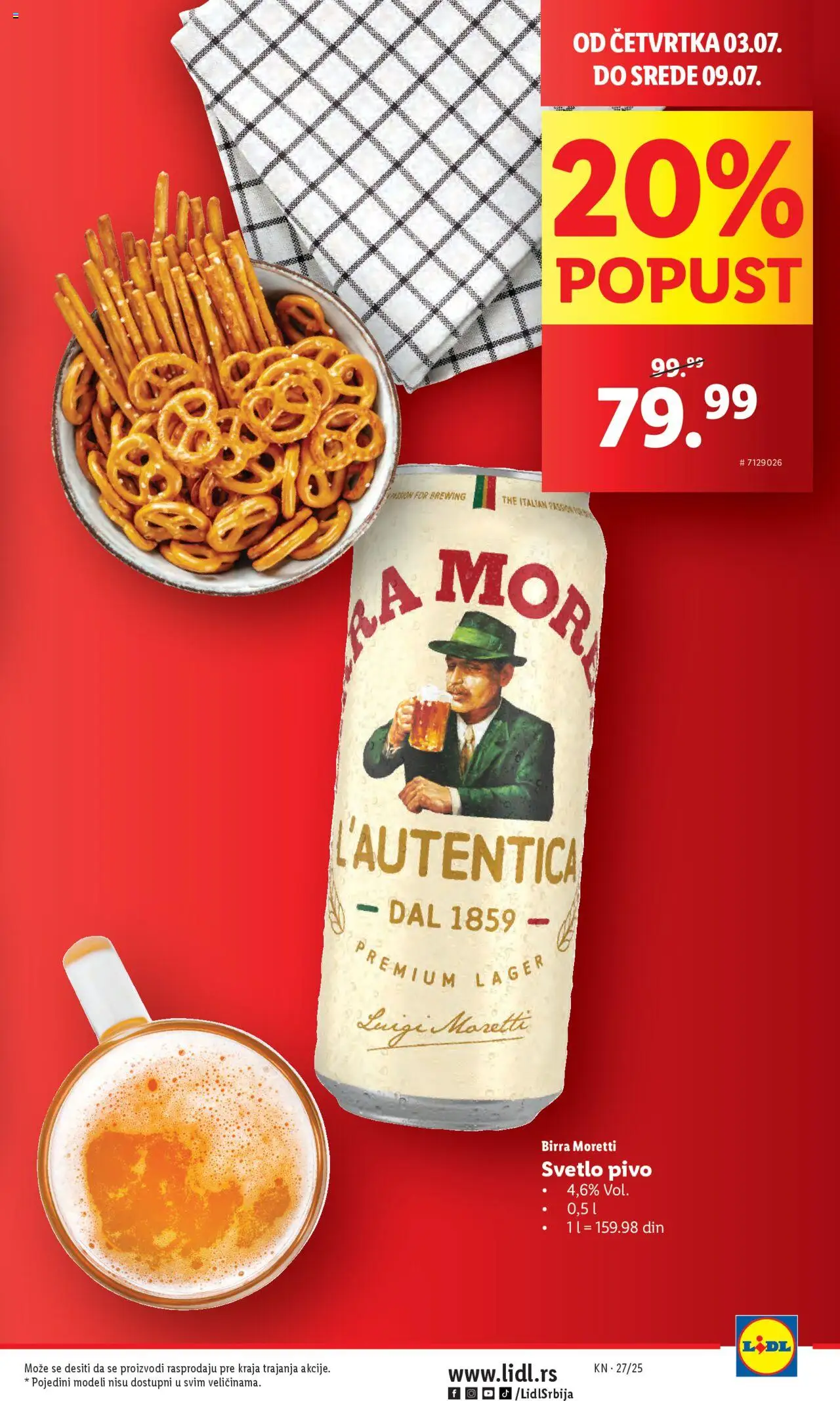 Lidl katalog - važi od 03.07.2025 | Strana: 9 | Proizvode: Birra Moretti, Pivo