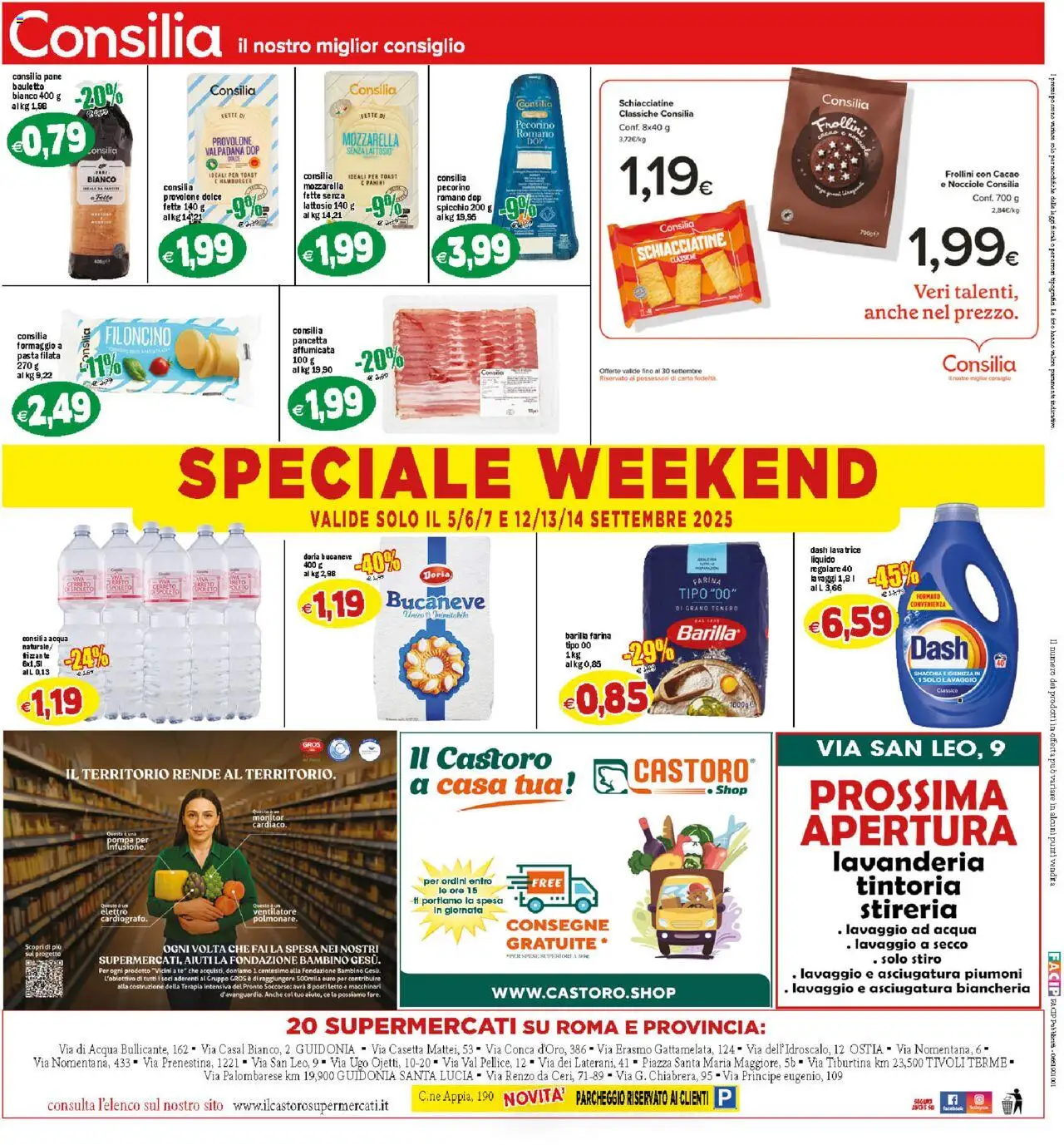 Volantino Il Castoro del 05.09.2025 | Pagina: 20 | Prodotti: Monitor, Acqua, Pasta, Nocciole