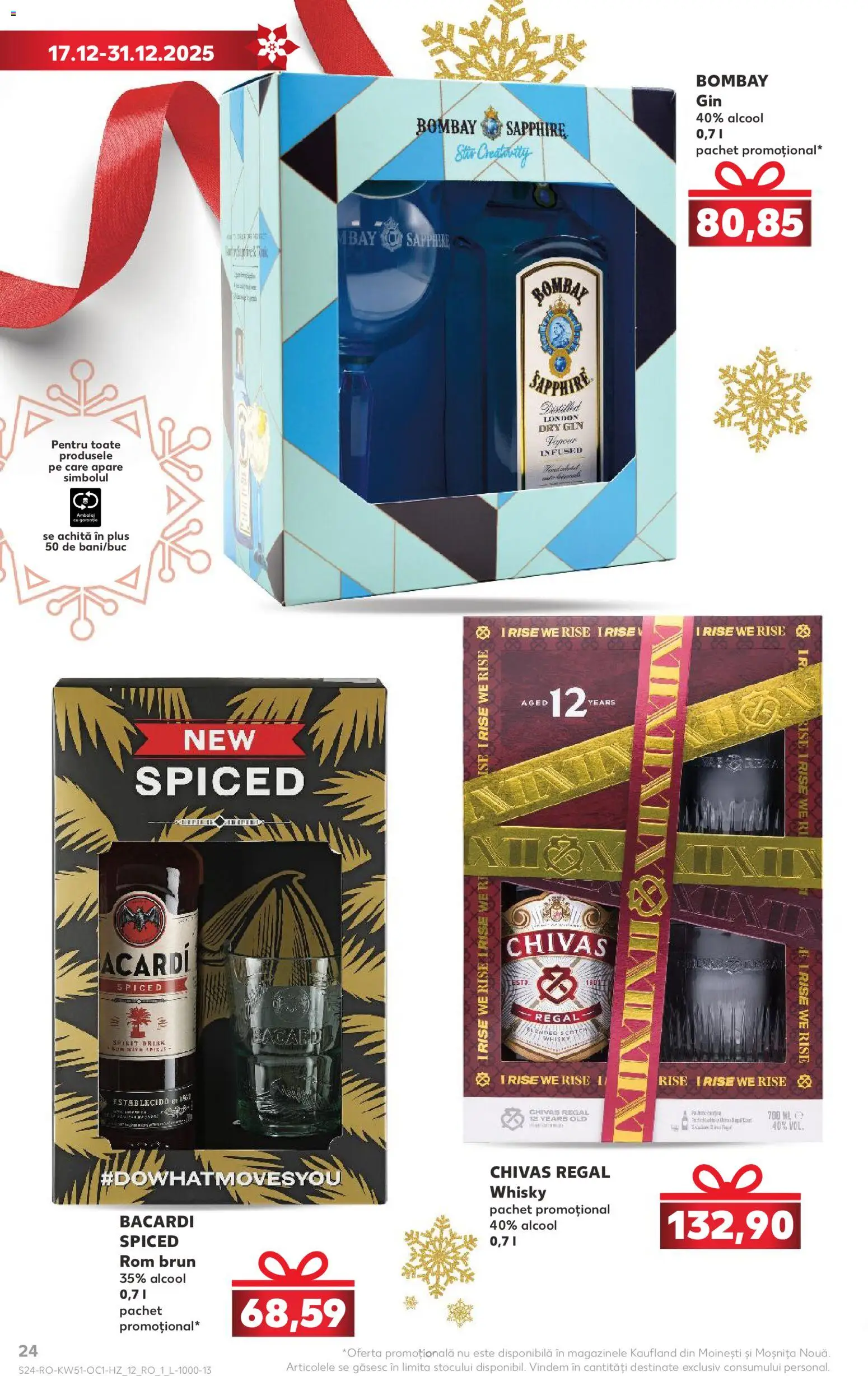 Noul catalog Kaufland – valabil de la 17.12.2025 | Pagină: 24 | Produse: Rom, Gin