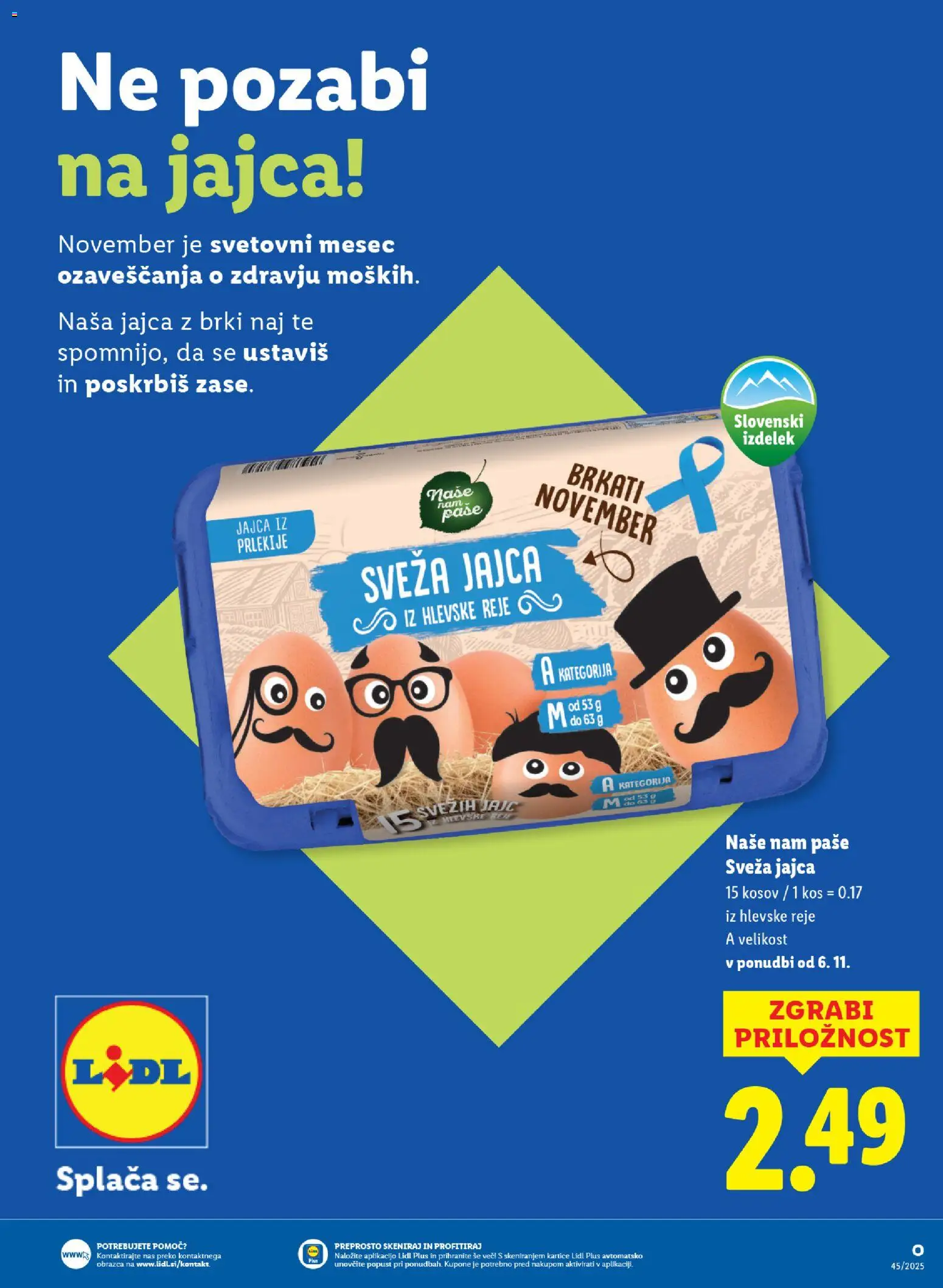 Novi Lidl katalog ponudbe – veljaven od 06.11.2025 | Stran: 9 | Izdelki: Kos, Jajca
