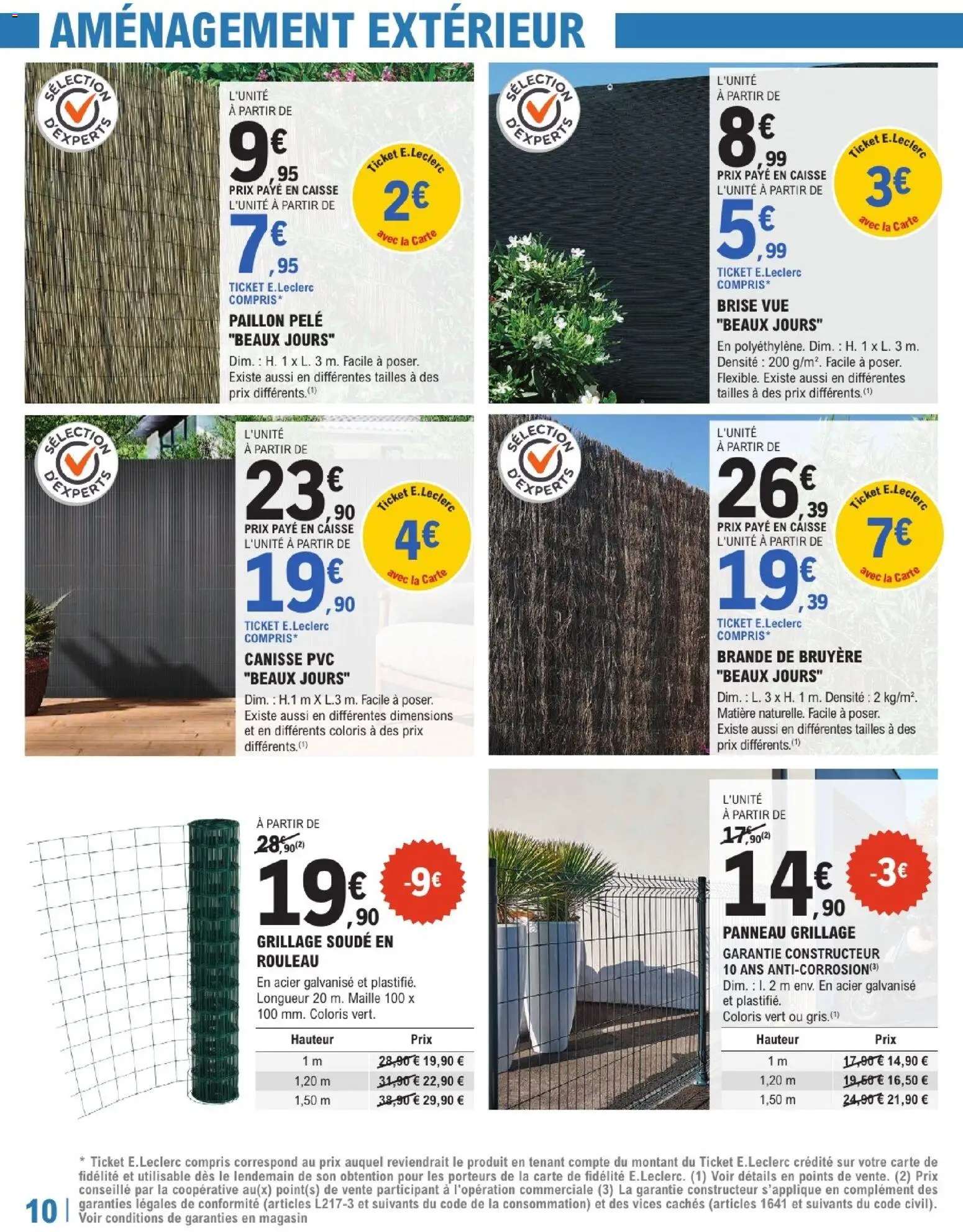 {H1} | Page: 10 | Produits: Rouleau, Brise vue, Pele