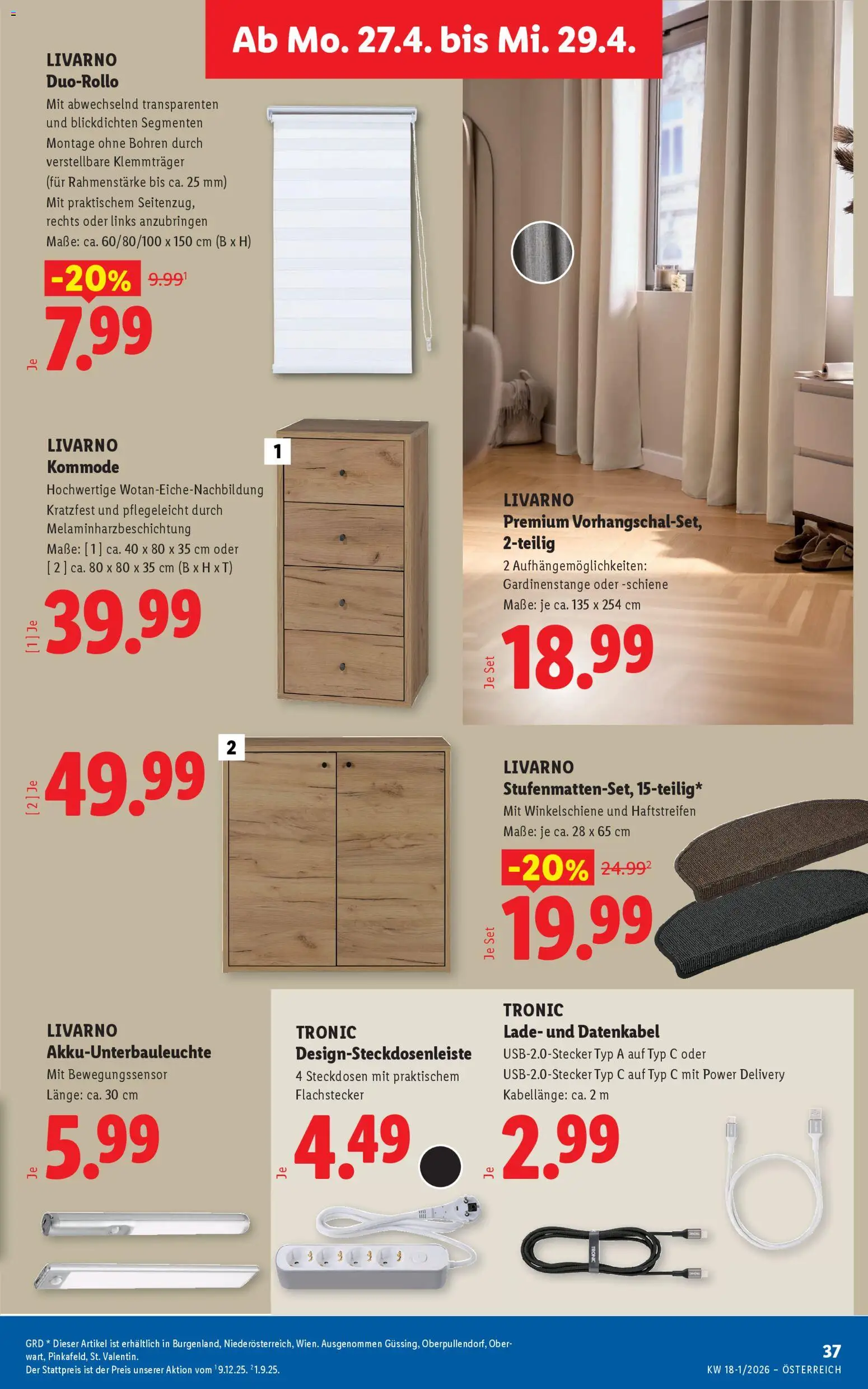 Lidl Flugblatt - Eisenstadt, Ebenfurth, Mattersburg gültig ab 23.04.2026 | Seite: 42 | Produkte: Kommode