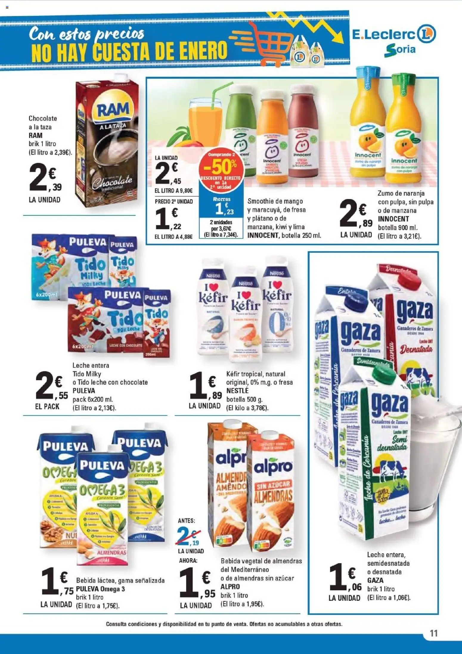 E.Leclerc folleto │ válido desde el 14.01.2026 | Página: 11 | Productos: Δοχείο φοντί, Leche, Chocolate, Ροζ πιπέρι